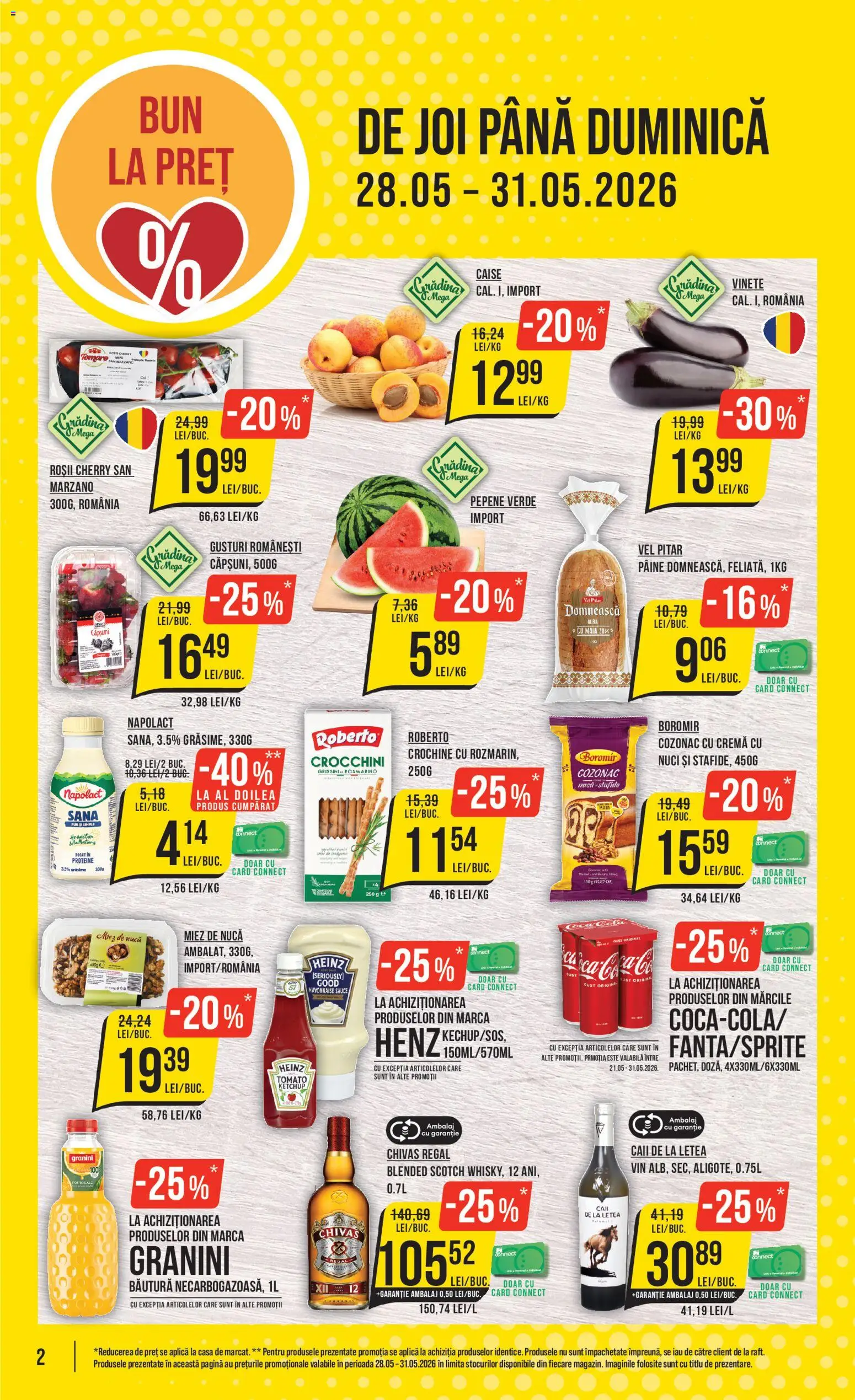 Catalog Mega Image 28 Mai - 2 Iunie 2026 | Pagina 2 | Produse: Pepene Verde, Raft, Roșii, Nuci
