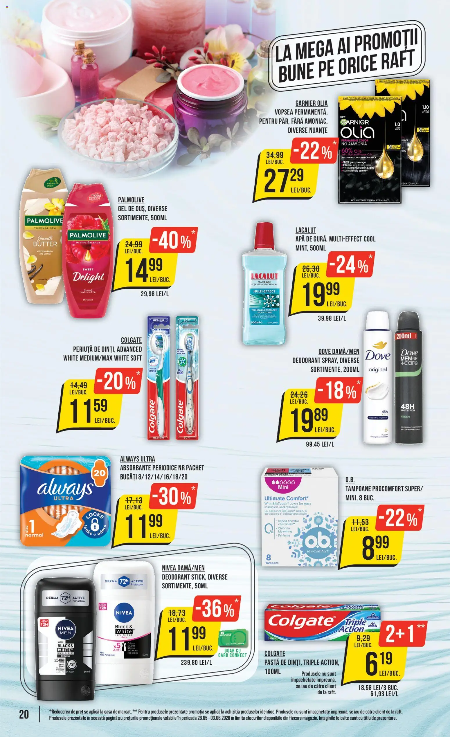 Catalog Mega Image 28 Mai - 2 Iunie 2026 | Pagina 20 | Produse: Vopsea, Deodorant, Absorbante, Tampoane