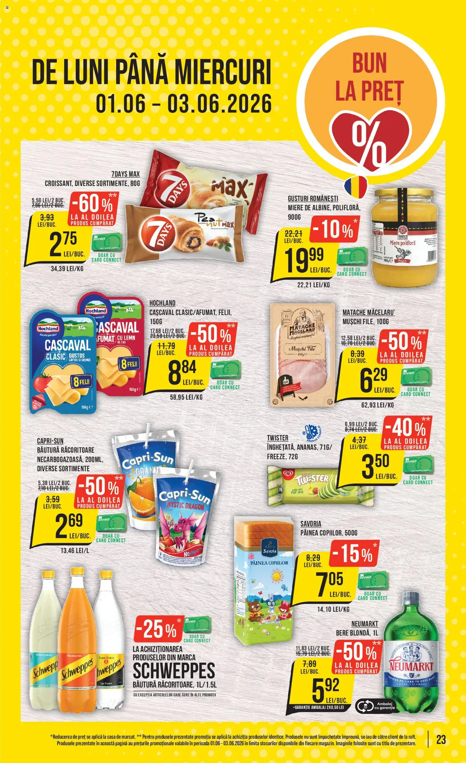 Catalog Mega Image 28 Mai - 2 Iunie 2026 | Pagina 23 | Produse: Miere polifloră, Cașcaval, Bere