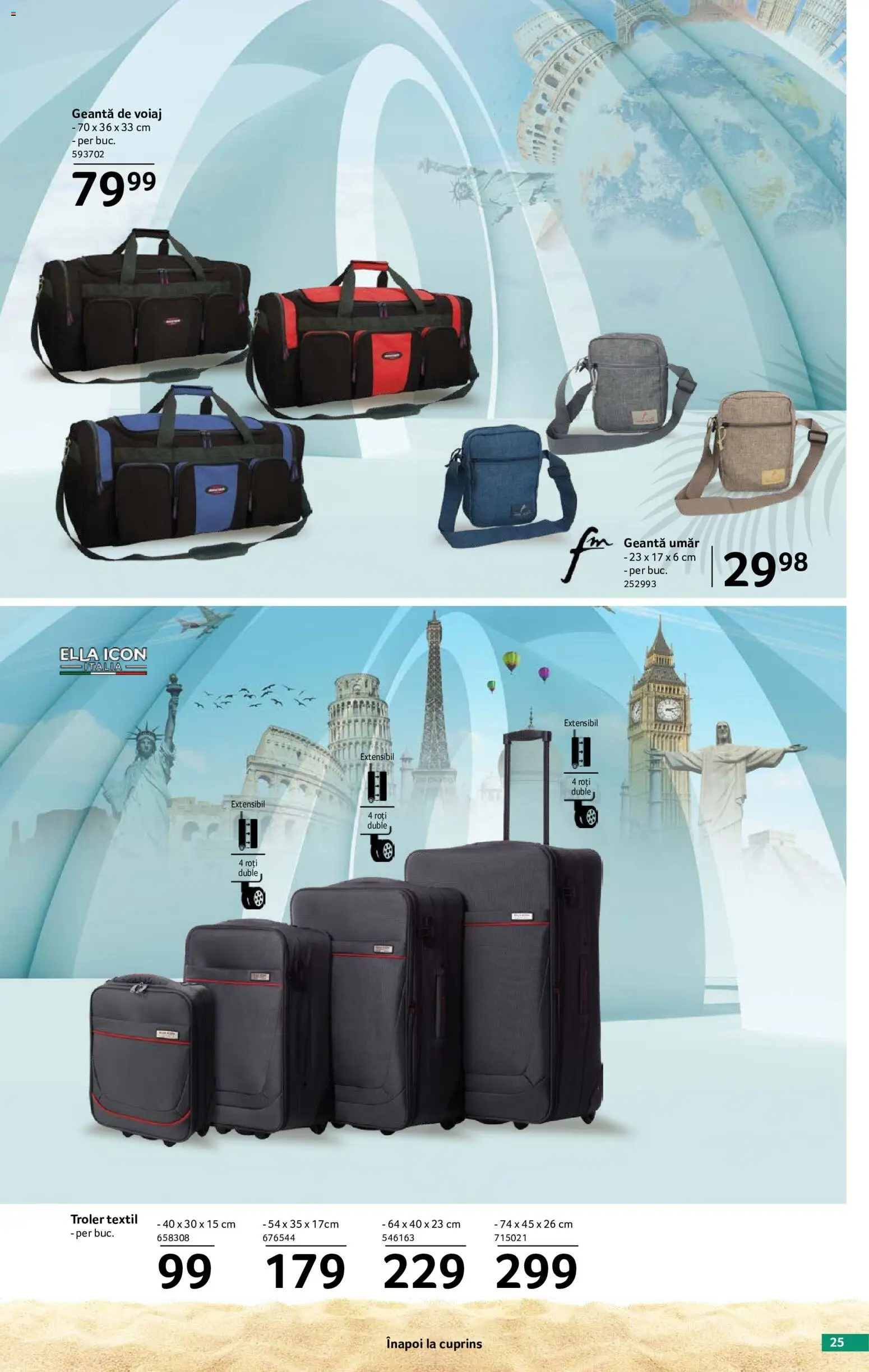Catalog Selgros 29 Mai - 24 Iunie 2026 | Pagina 25 | Produse: Geantă de voiaj, Geantă