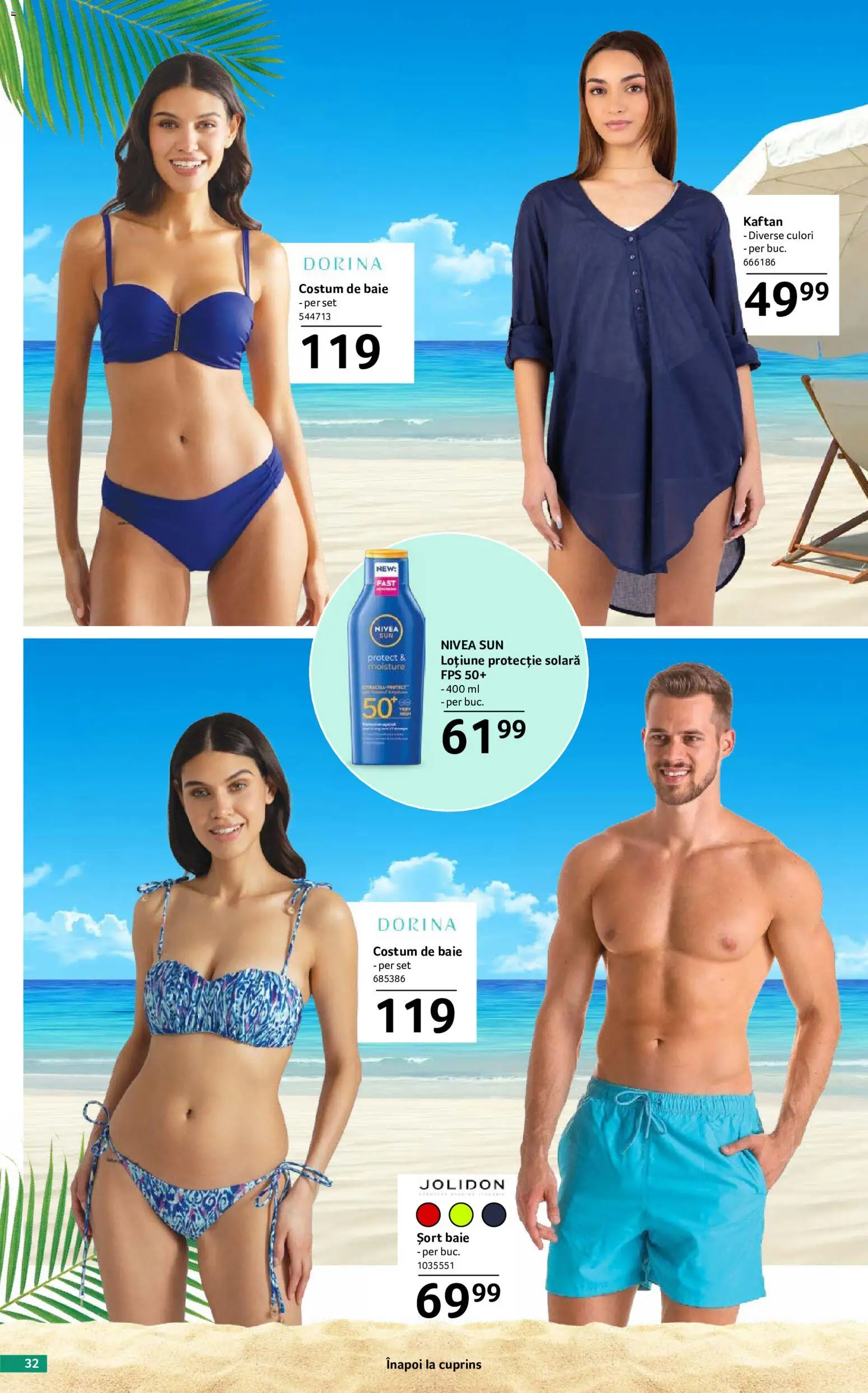 Catalog Selgros 29 Mai - 24 Iunie 2026 | Pagina 32 | Produse: Șort, Protecție solară, Loțiune protecție solară, Costum de baie