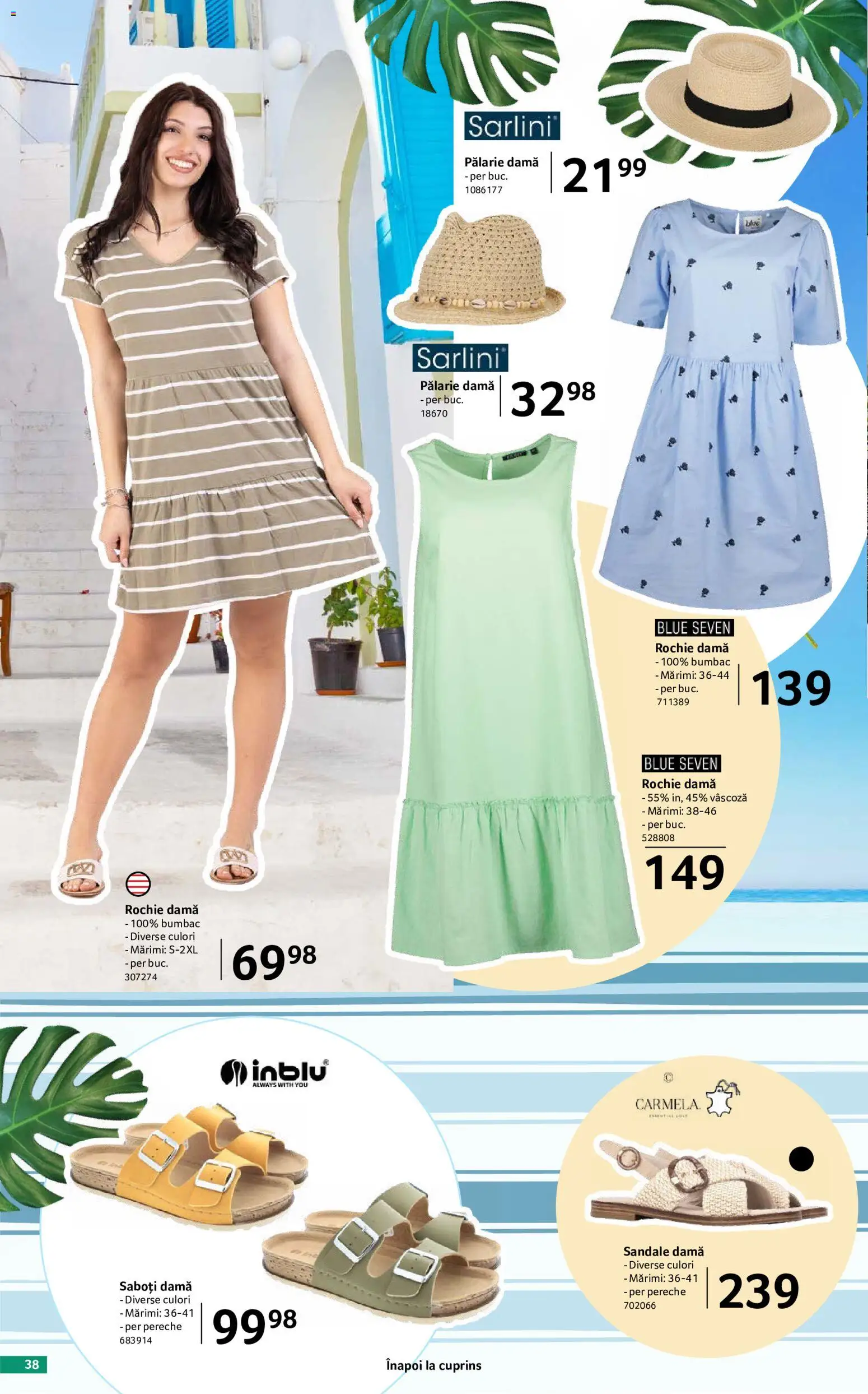 Catalog Selgros 29 Mai - 24 Iunie 2026 | Pagina 38 | Produse: Pălărie, Rochie, Sandale