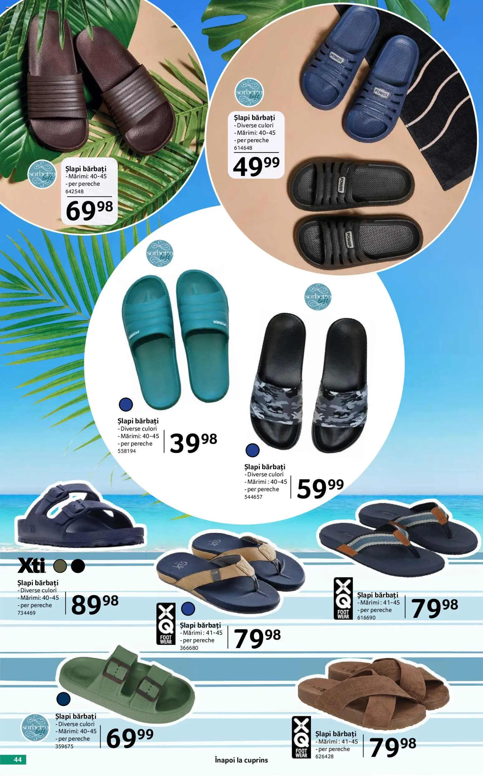 Catalog Selgros 29 Mai - 24 Iunie 2026 | Pagina 44 | Produse: Șlapi