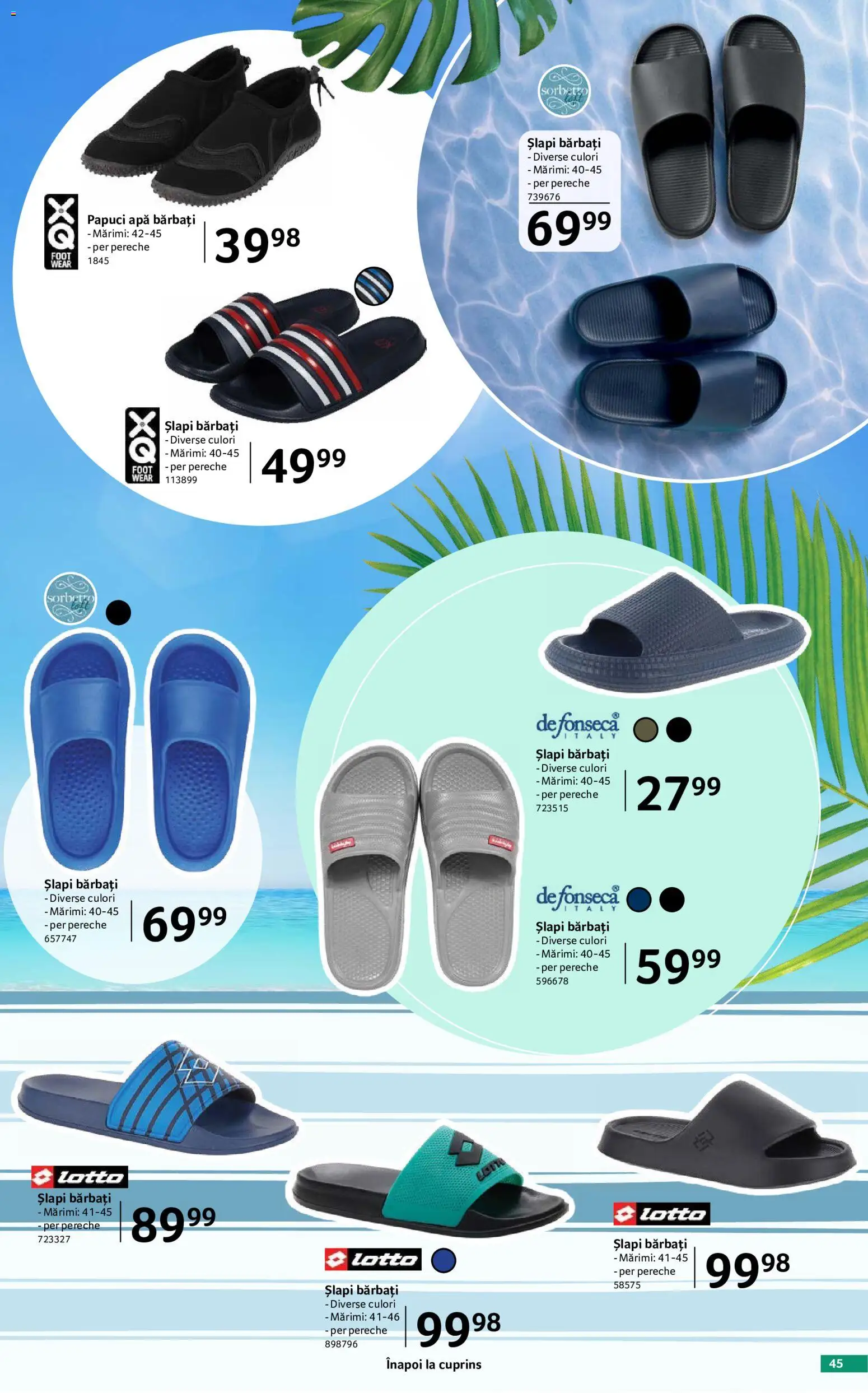 Catalog Selgros 29 Mai - 24 Iunie 2026 | Pagina 45 | Produse: Apă, Papuci, Șlapi