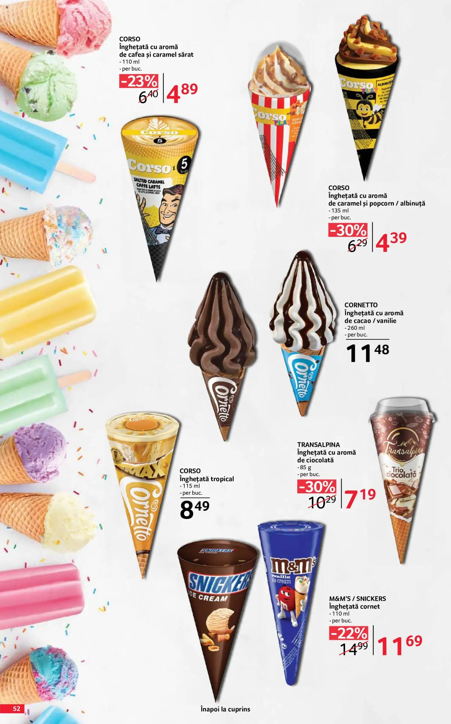 Catalog Selgros 29 Mai - 24 Iunie 2026 | Pagina 52 | Produse: Cafea, Ciocolată, Cacao, Înghețată