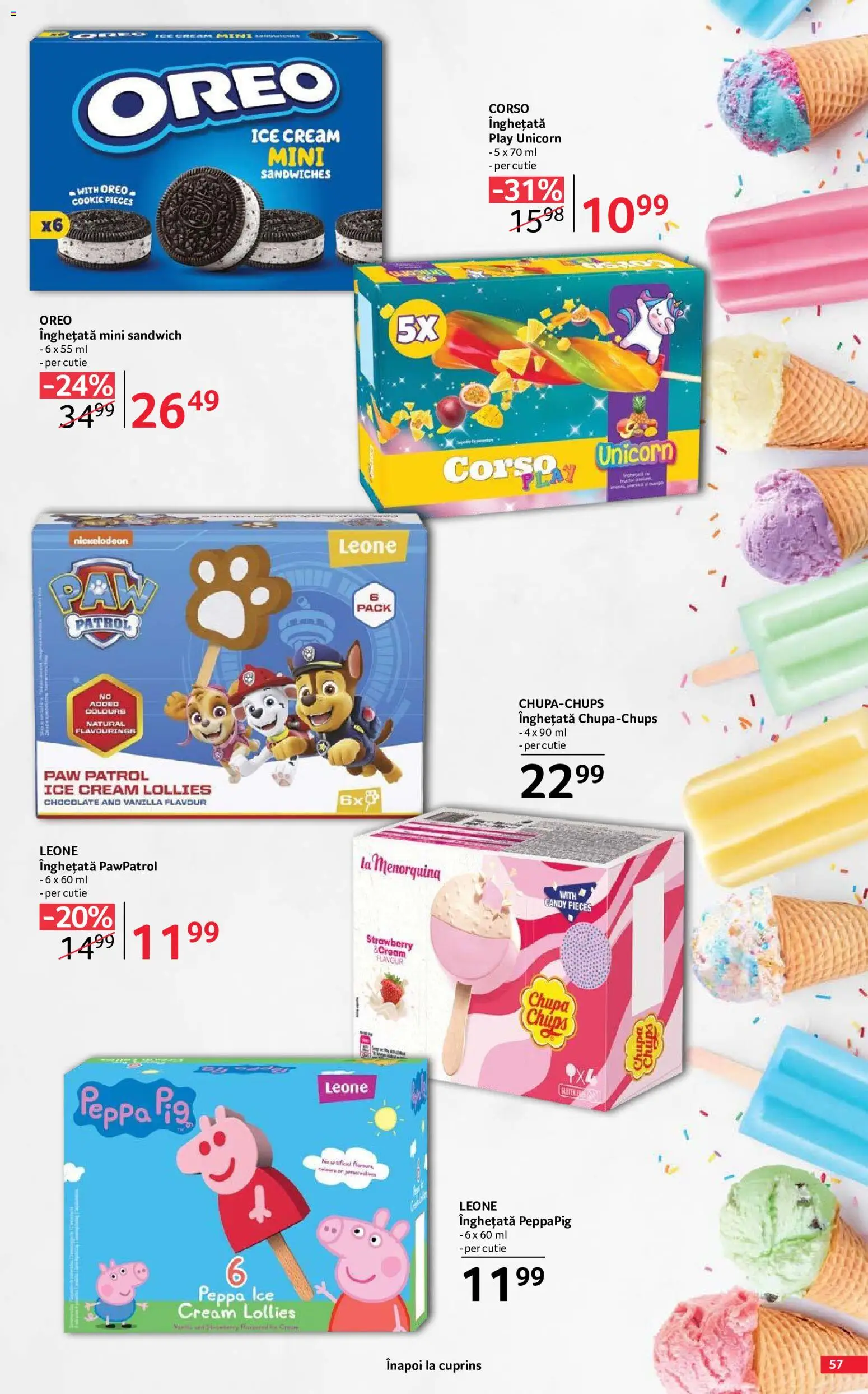 Catalog Selgros 29 Mai - 24 Iunie 2026 | Pagina 57 | Produse: Cutie, Înghețată
