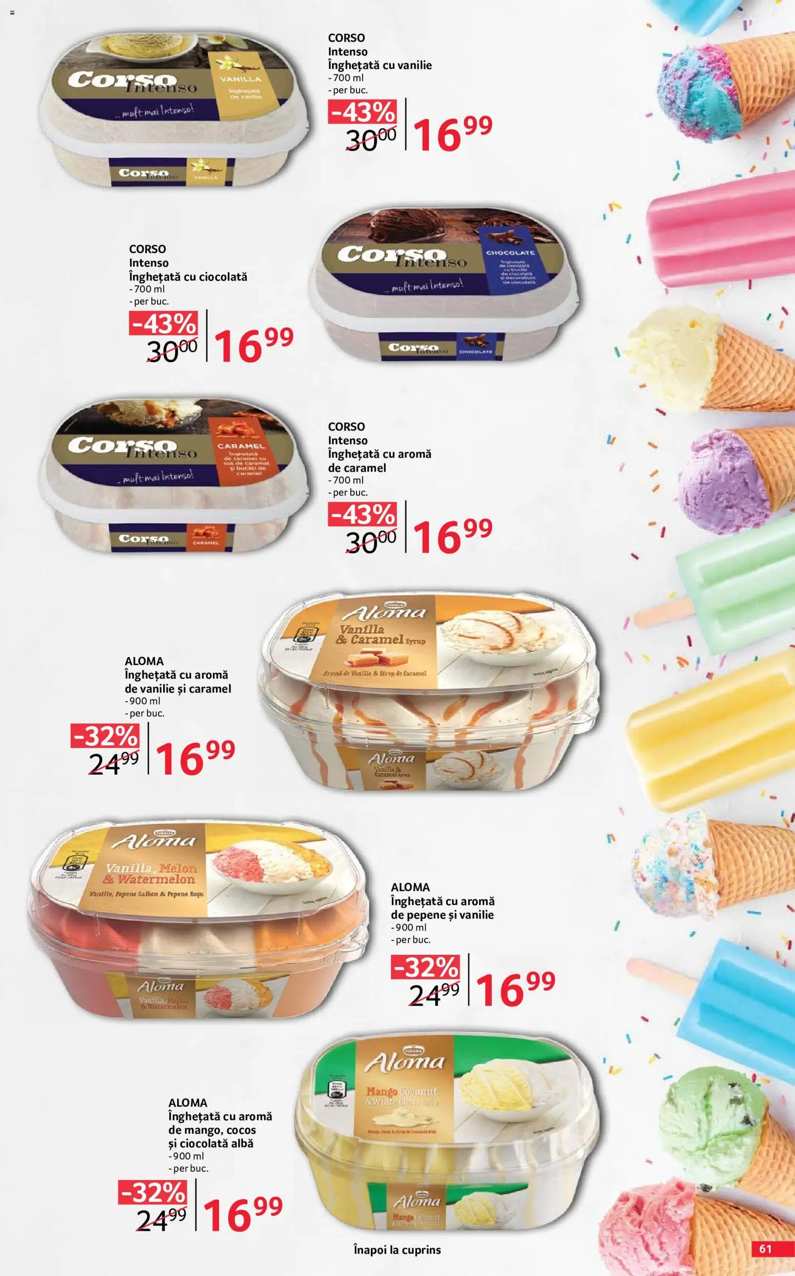 Catalog Selgros 29 Mai - 24 Iunie 2026 | Pagina 61 | Produse: Pepene Galben, Ciocolată, Sirop, Înghețată