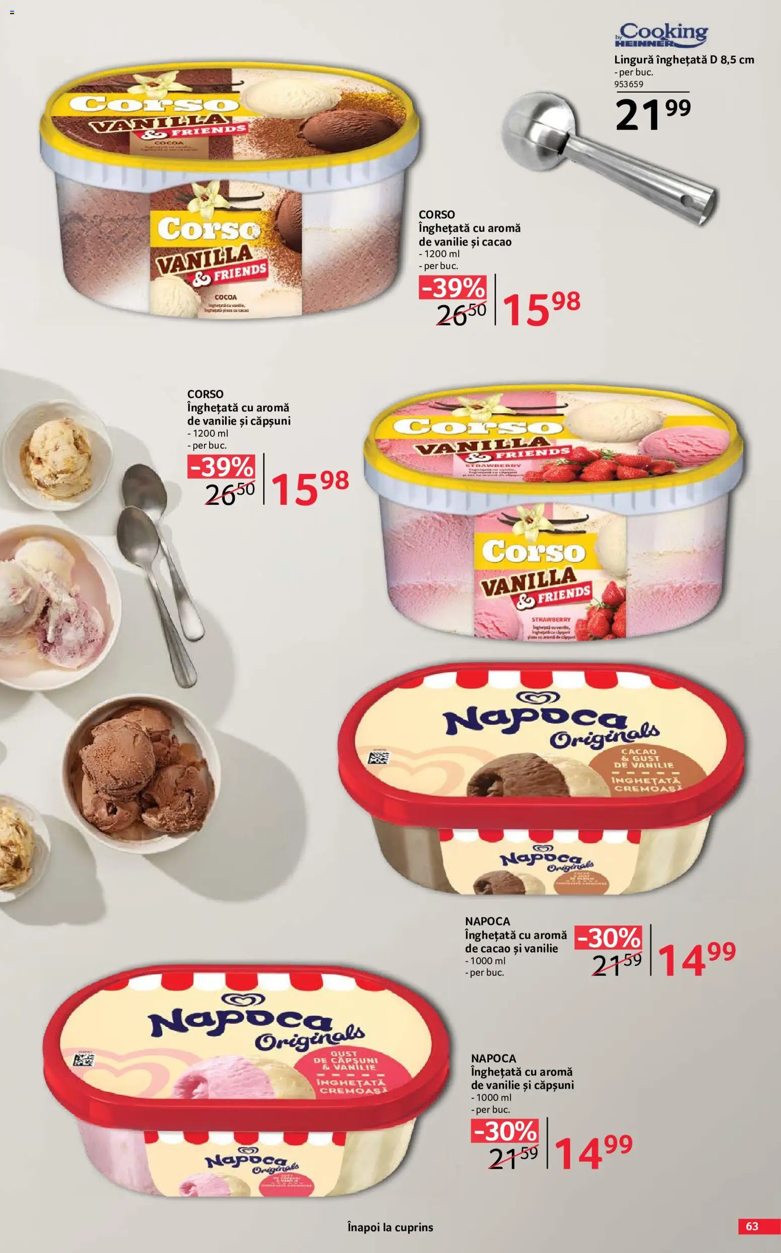 Catalog Selgros 29 Mai - 24 Iunie 2026 | Pagina 63 | Produse: Căpșuni, Cacao, Înghețată