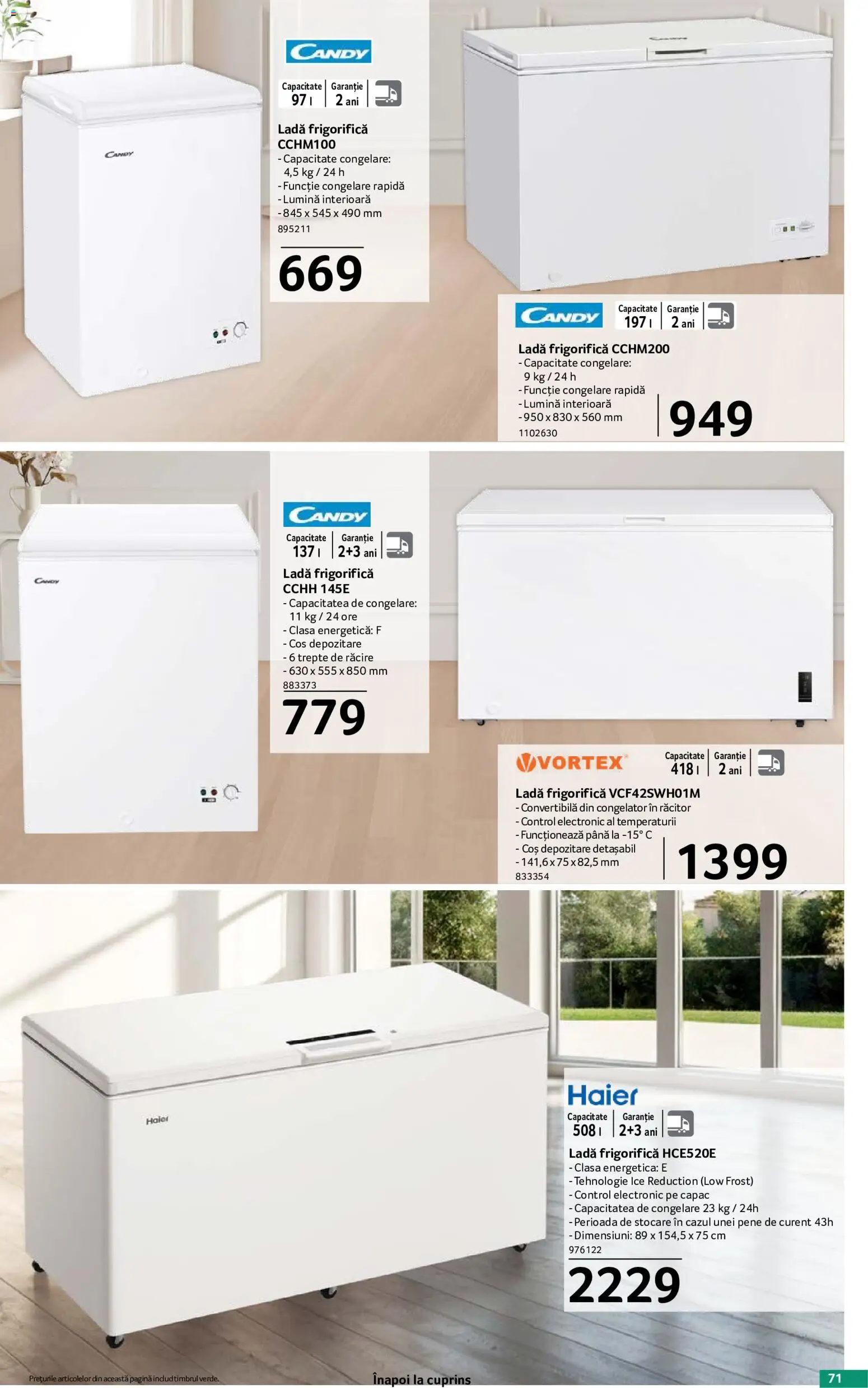 Catalog Selgros 29 Mai - 24 Iunie 2026 | Pagina 71 | Produse: Tavuk suyu, Congelator, Coș, Ladă frigorifică