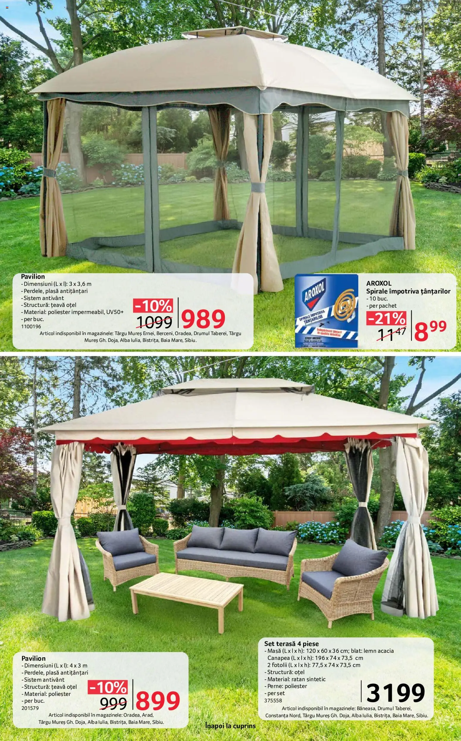 Catalog Selgros 29 Mai - 24 Iunie 2026 | Pagina 77 | Produse: Canapea, Masă, Pavilion, Țeavă