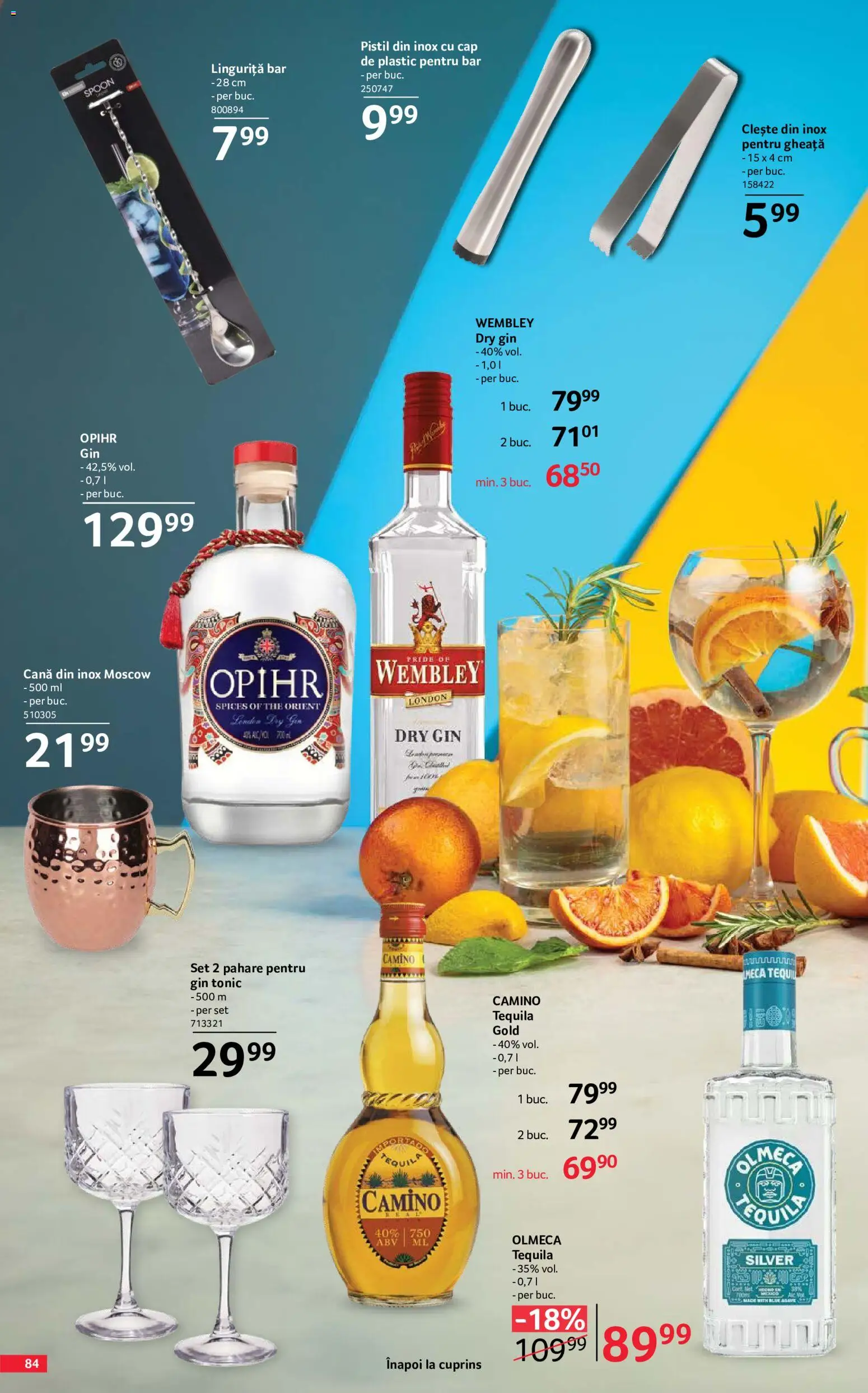 Catalog Selgros 29 Mai - 24 Iunie 2026 | Pagina 84 | Produse: Clește, Pahare, Gin