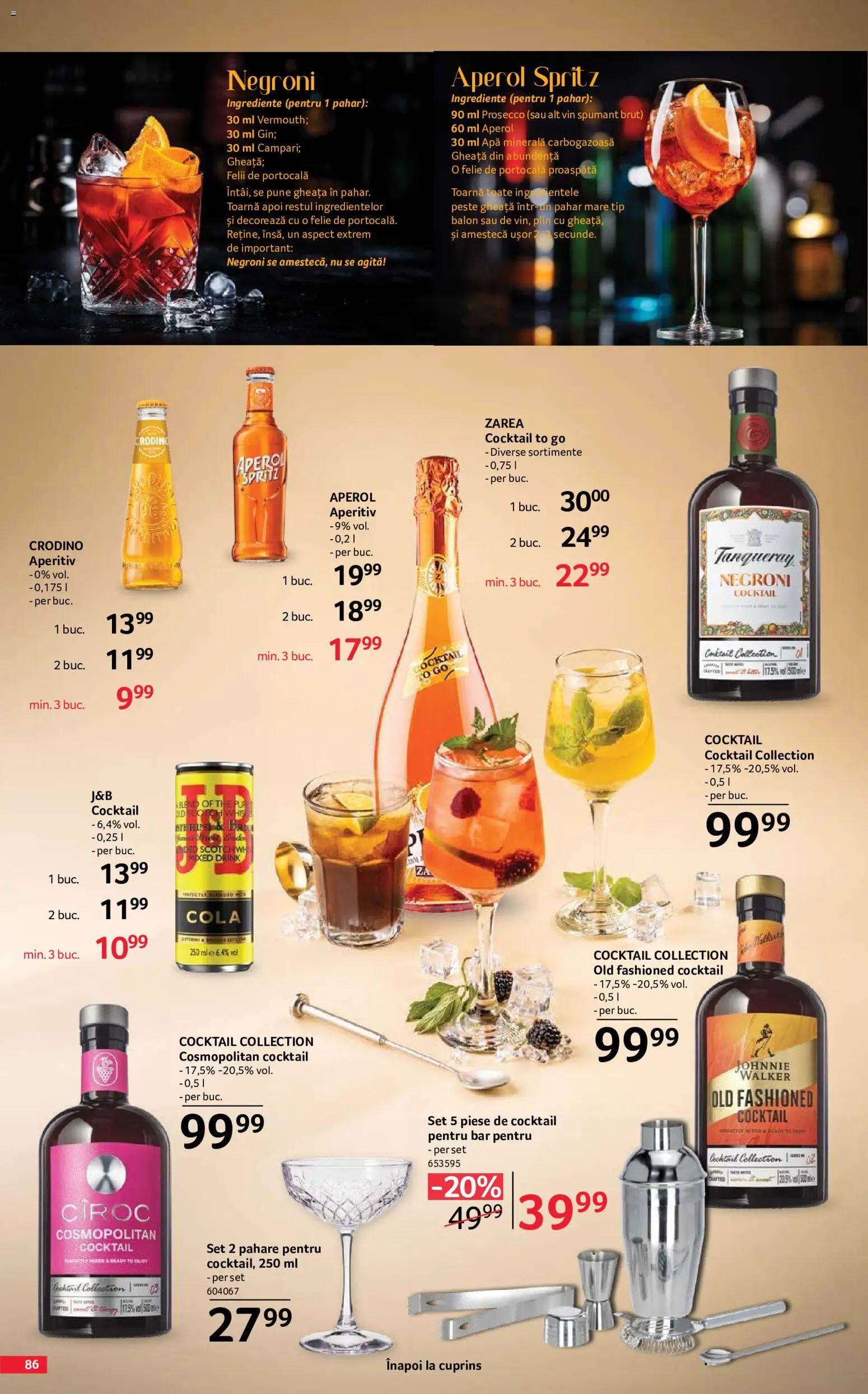 Catalog Selgros 29 Mai - 24 Iunie 2026 | Pagina 86 | Produse: Cocktail, Pește, Aperol, Apă