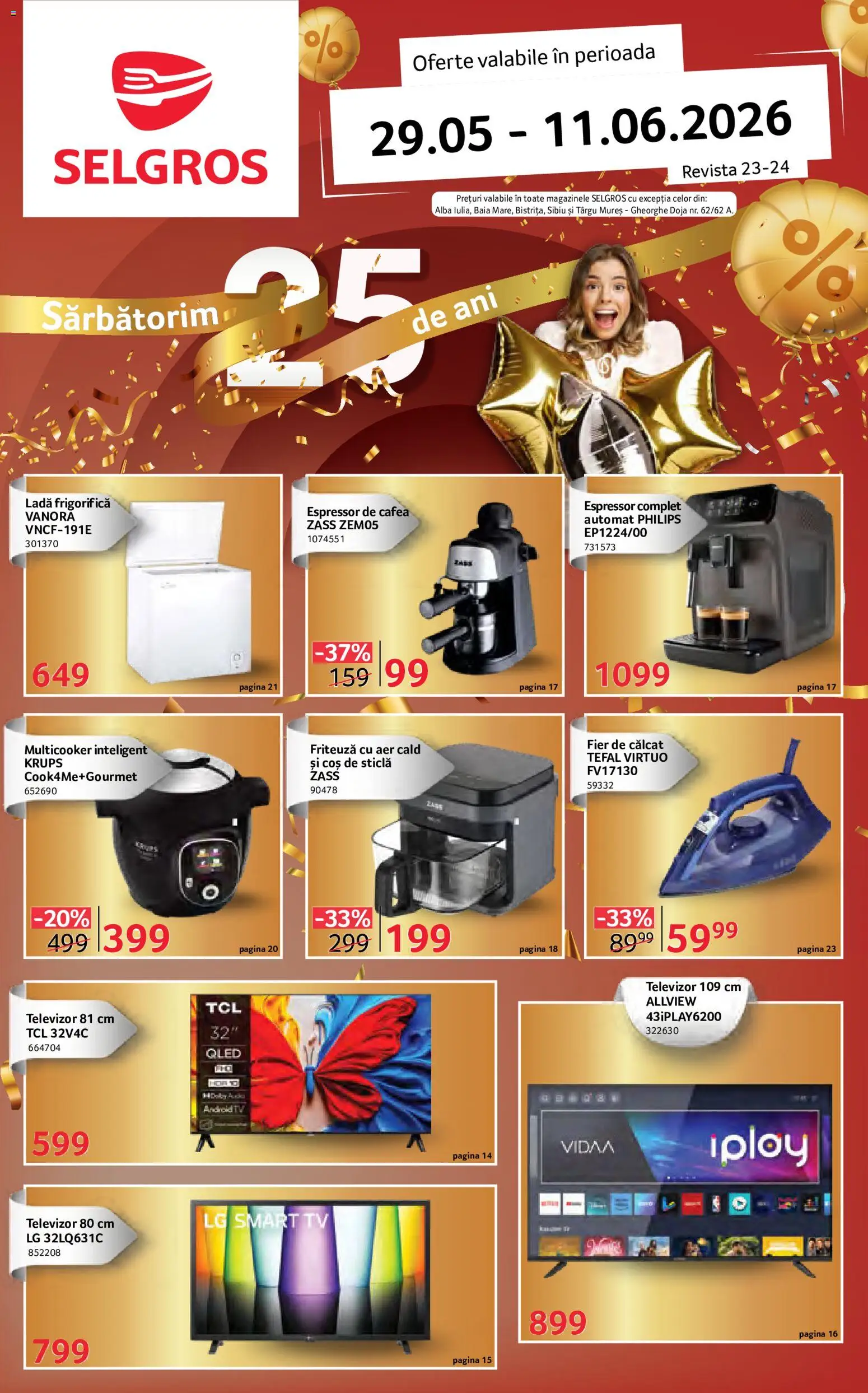 Catalog Selgros 29 Mai - 10 Iunie 2026 | Pagina 1 | Produse: Espressor, Ginseng, Coș, Ladă frigorifică
