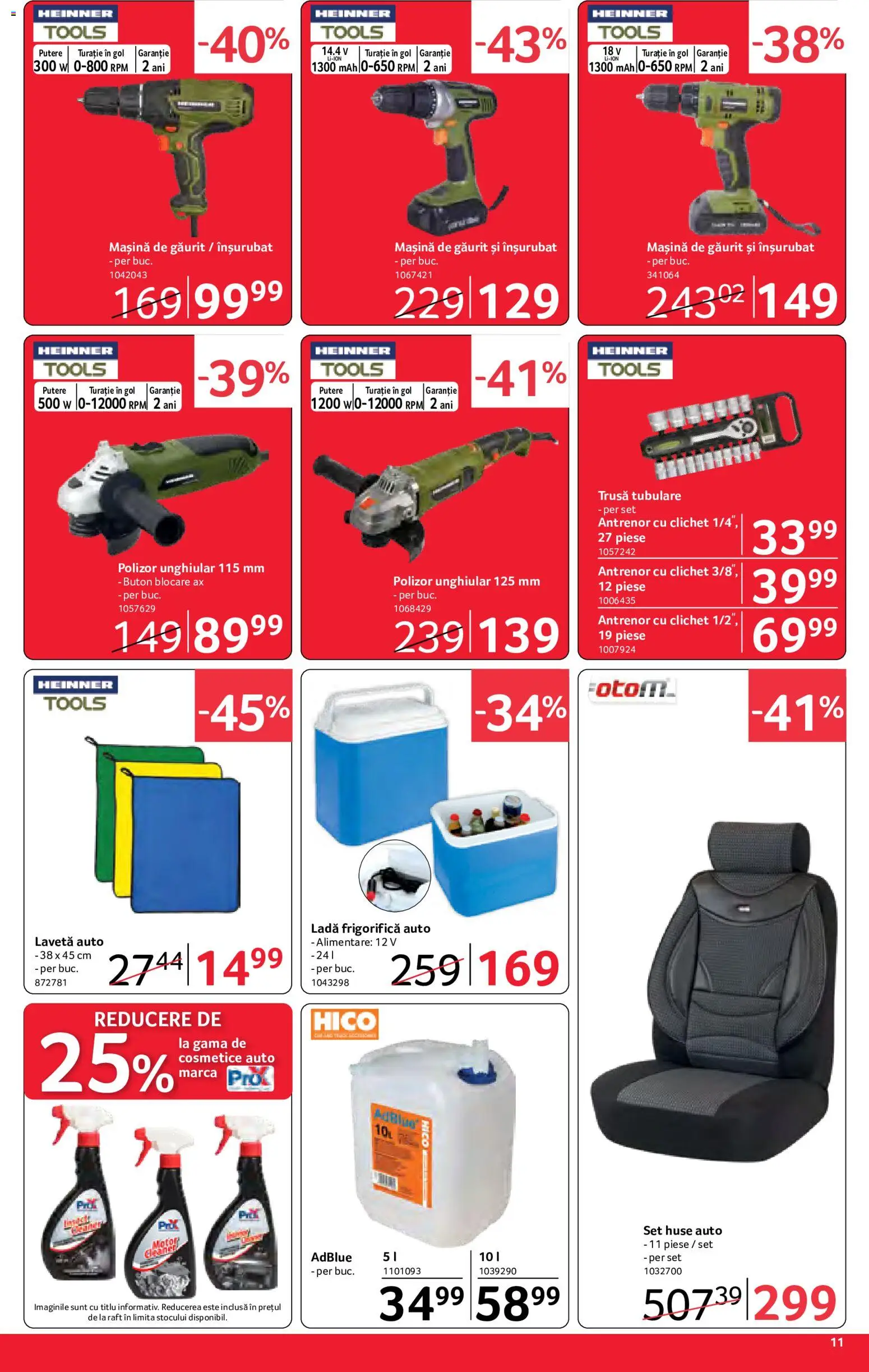 Catalog Selgros 29 Mai - 10 Iunie 2026 | Pagina 11 | Produse: Mașină de găurit, Polizor, Raft, Ladă frigorifică