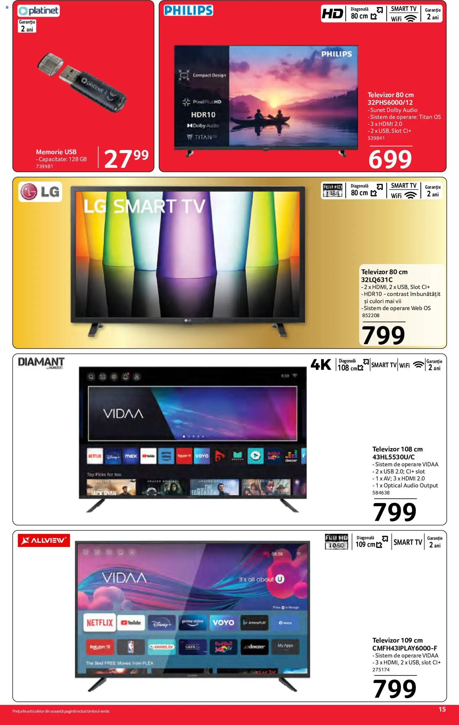 Catalog Selgros 29 Mai - 10 Iunie 2026 | Pagina 15 | Produse: Enginar, Televizor, Audio, Usb