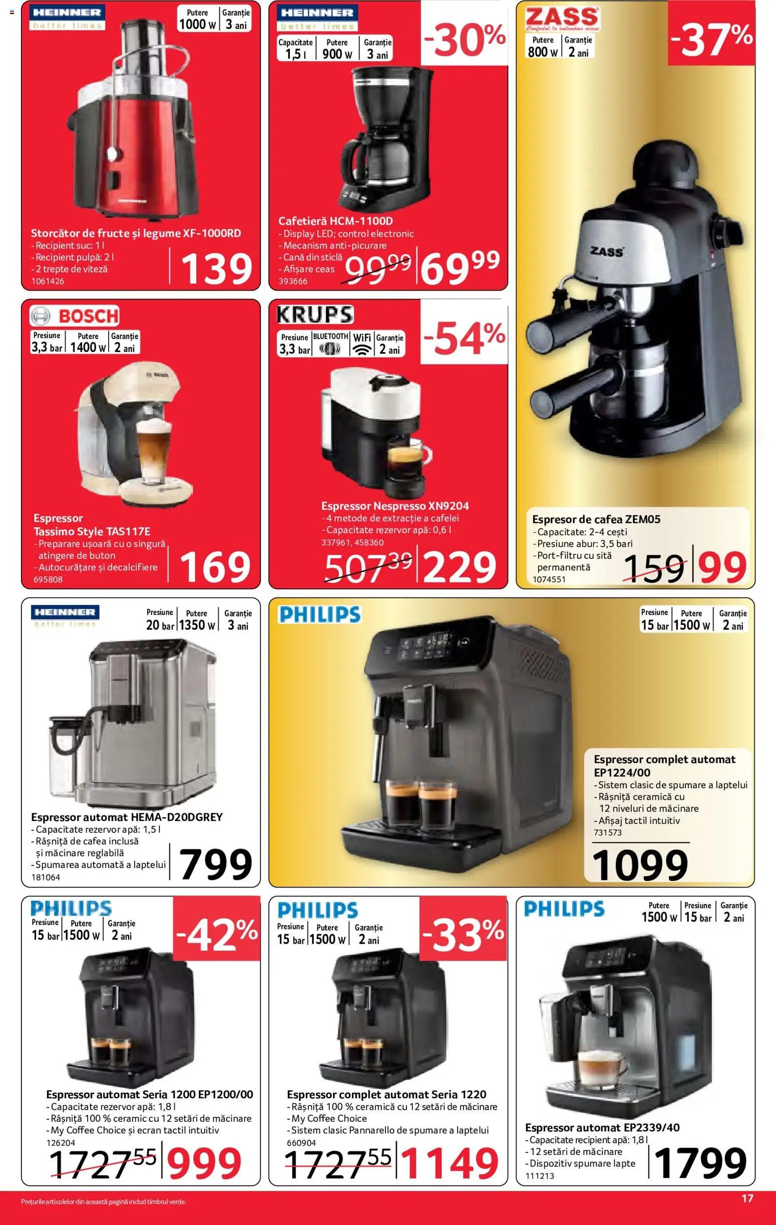 Catalog Selgros 29 Mai - 10 Iunie 2026 | Pagina 17 | Produse: Espressor, Cafetieră, Storcător de fructe, Legume