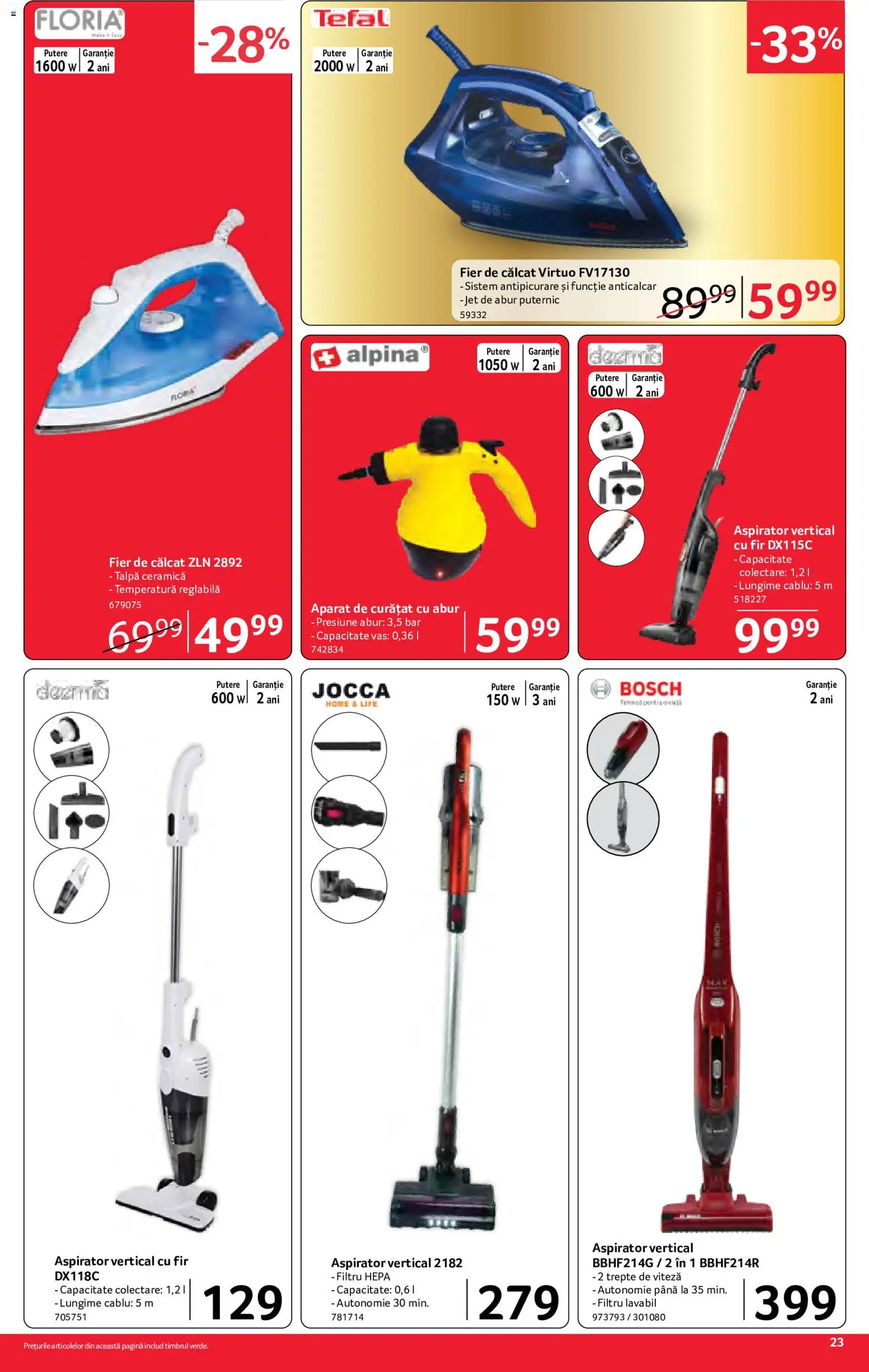 Catalog Selgros 29 Mai - 10 Iunie 2026 | Pagina 23 | Produse: Fier de călcat, Cablu, Aspirator