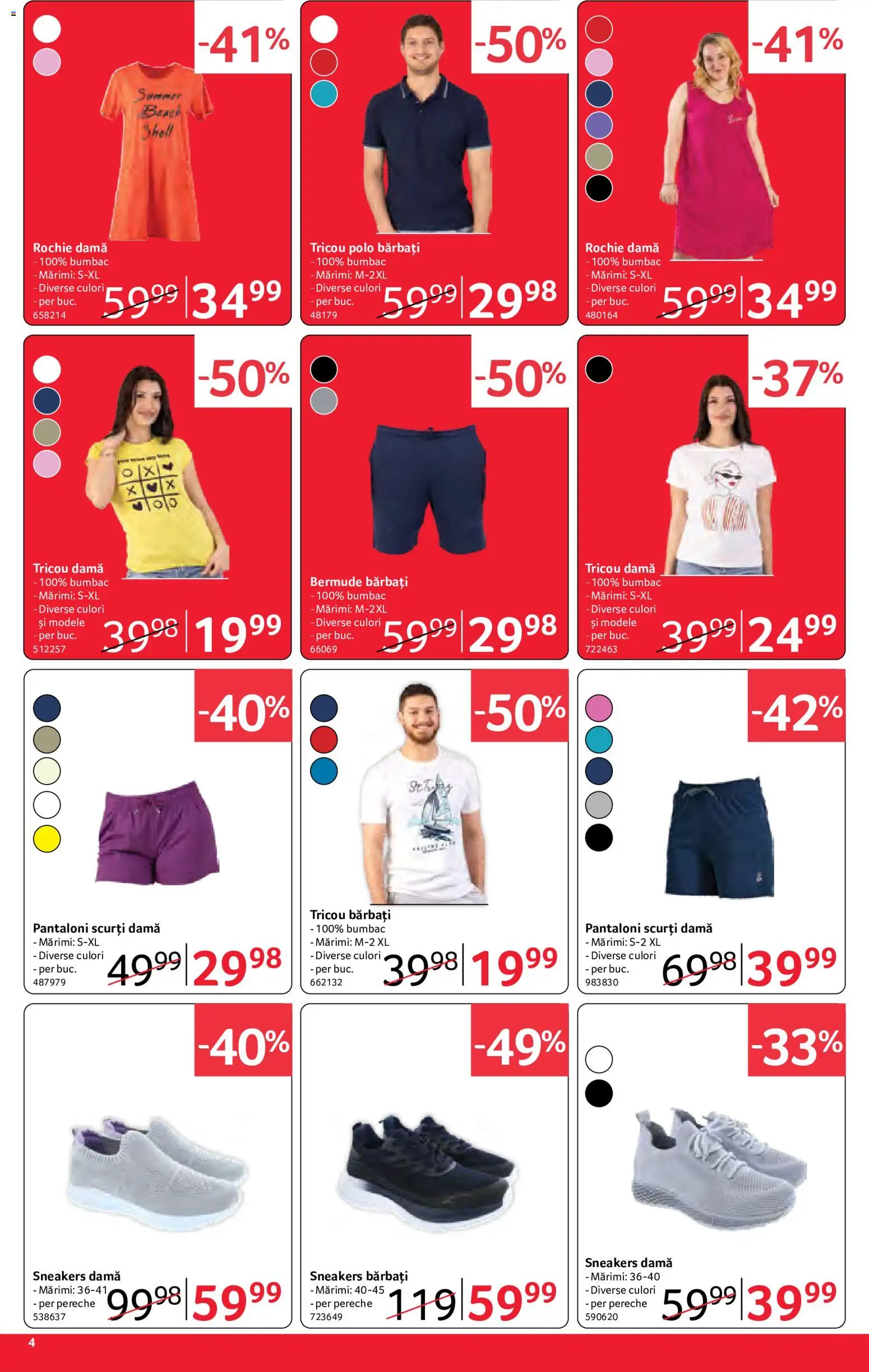 Catalog Selgros 29 Mai - 10 Iunie 2026 | Pagina 4 | Produse: Rochie, Tricou, Pantaloni, Pantaloni scurți