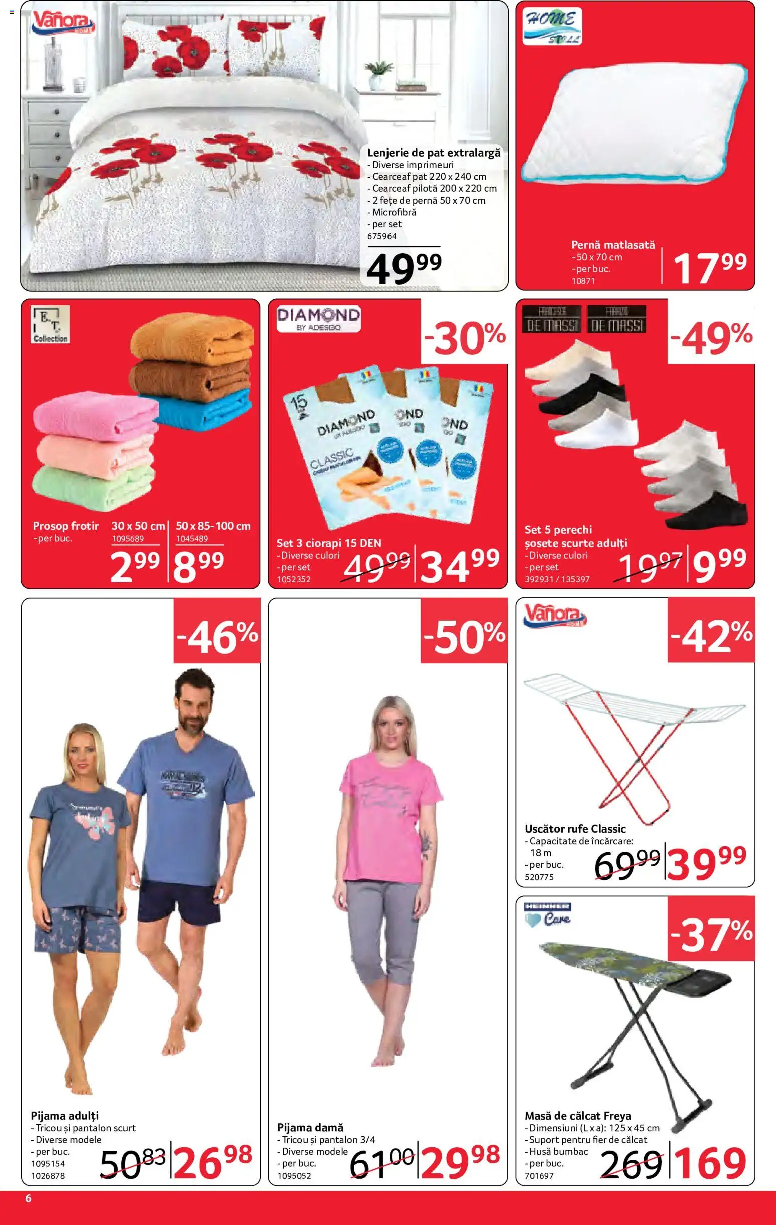 Catalog Selgros 29 Mai - 10 Iunie 2026 | Pagina 6 | Produse: Pat, Lenjerie de pat, Masă, Șosete