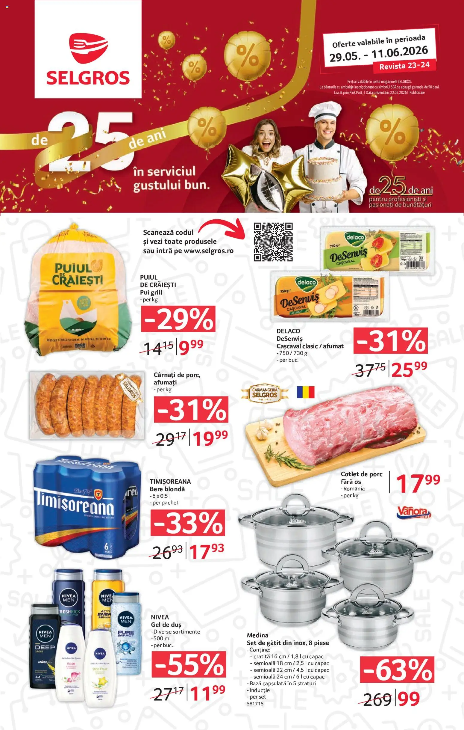 Catalog Selgros 29 Mai - 10 Iunie 2026 | Pagina 1 | Produse: Light Kedi Konservesi, Cratiță, Duș, Bere