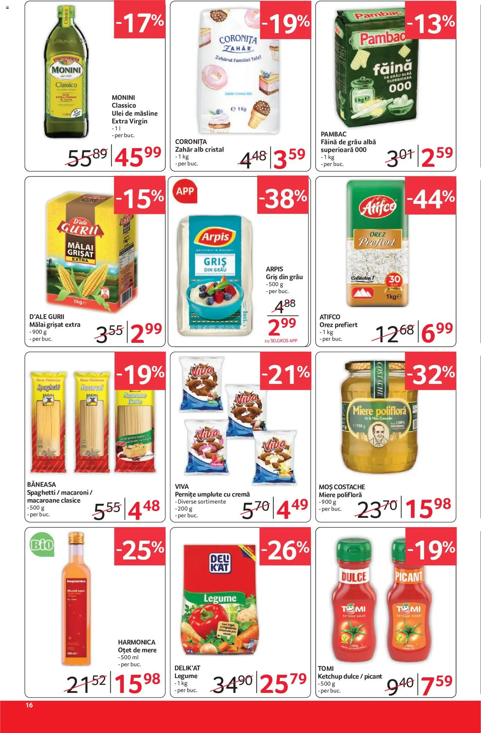 Catalog Selgros 29 Mai - 10 Iunie 2026 | Pagina 16 | Produse: Ulei, Oțet, Mere, Zahăr