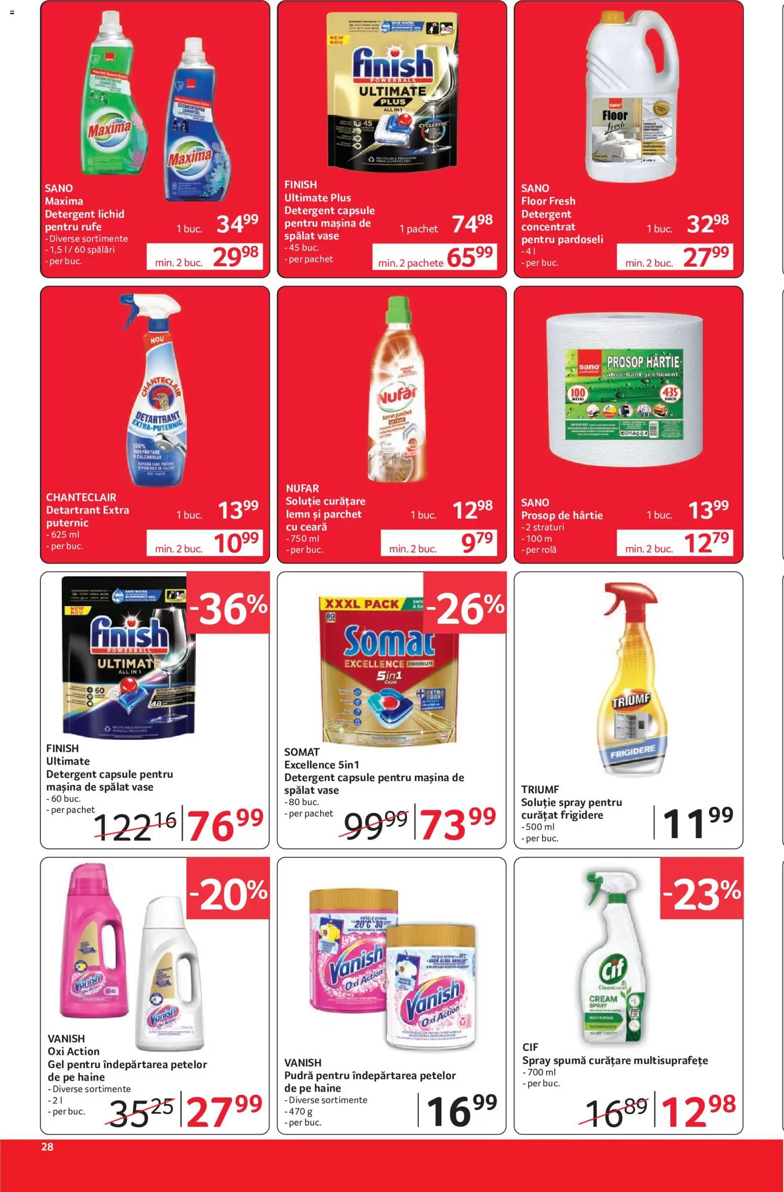 Catalog Selgros 29 Mai - 10 Iunie 2026 | Pagina 28 | Produse: Mașină De Spălat Vase, Parchet, Îndepărtarea petelor, Capsule pentru mașina de spălat