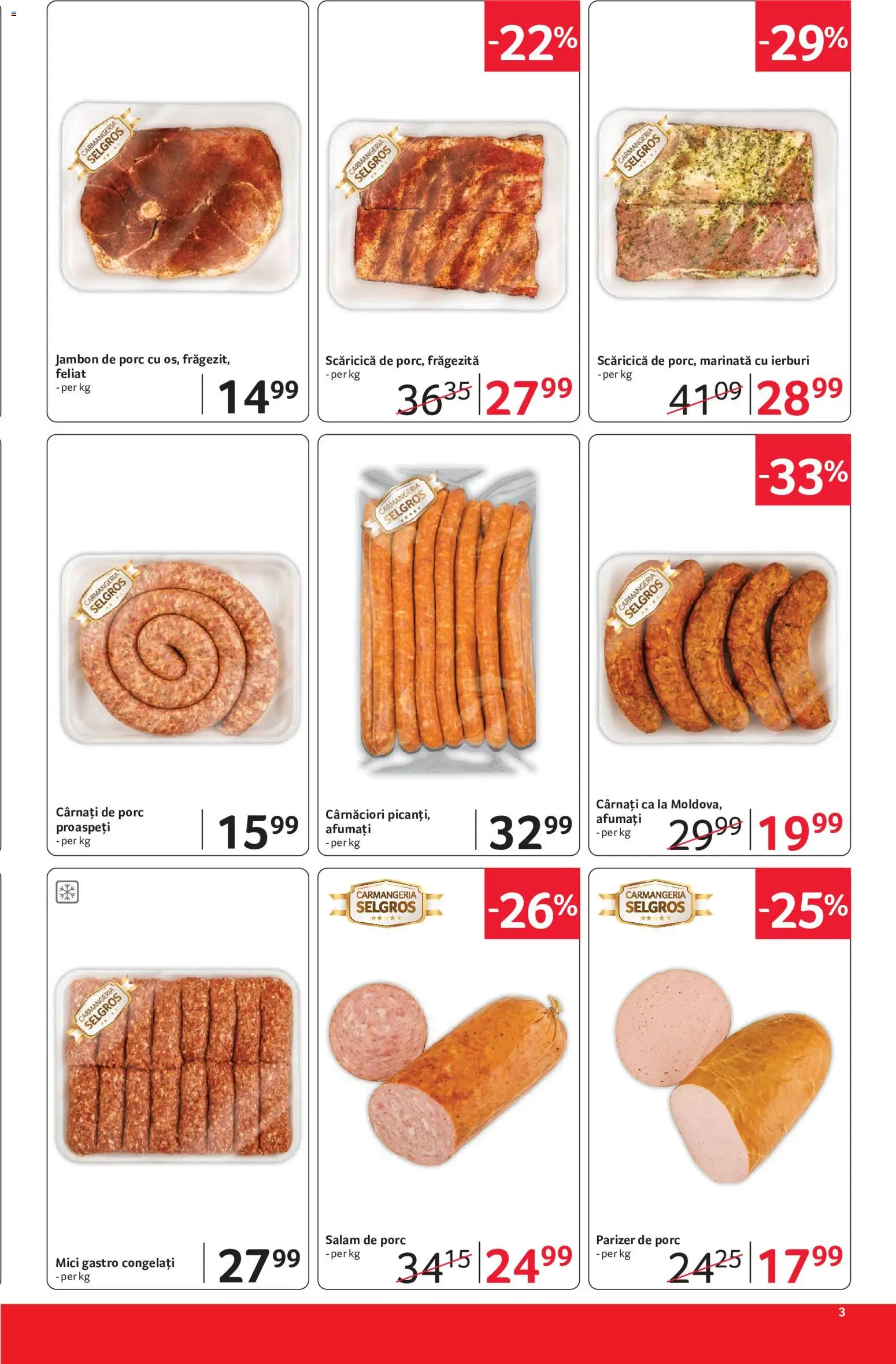 Catalog Selgros 29 Mai - 10 Iunie 2026 | Pagina 3 | Produse: Mici, Salam, Parizer, Cârnați