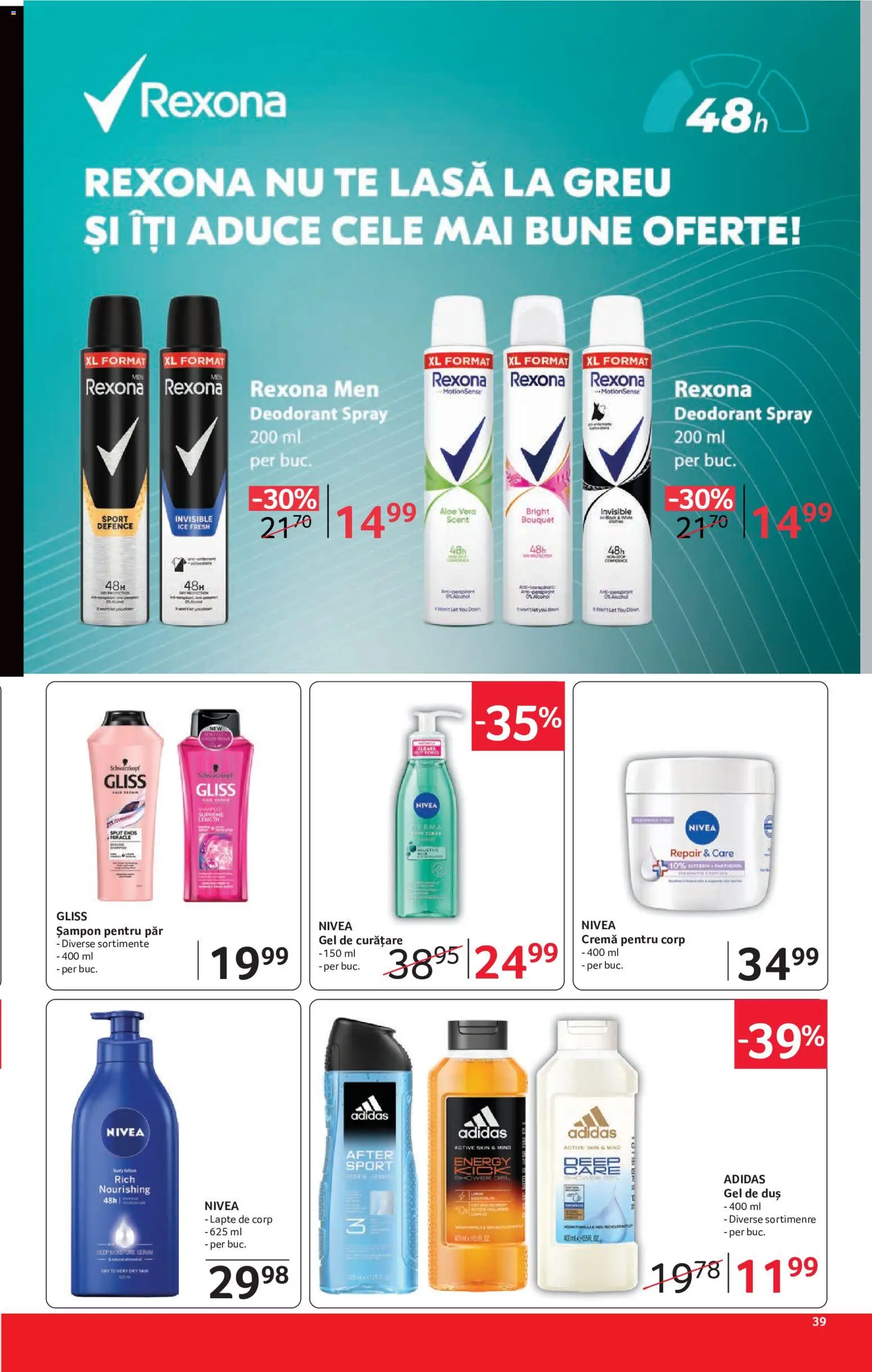 Catalog Selgros 29 Mai - 10 Iunie 2026 | Pagina 39 | Produse: Gel de curățare, Duș, Șampon, Lapte