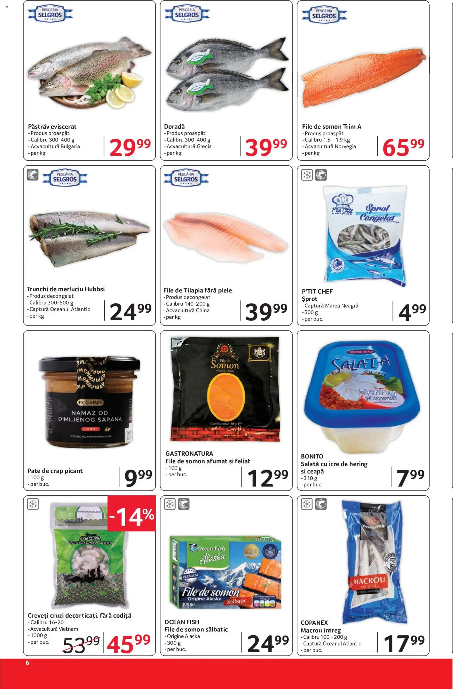 Catalog Selgros 29 Mai - 10 Iunie 2026 | Pagina 6 | Produse: Pate, Salată cu icre, Salată, Ceapă