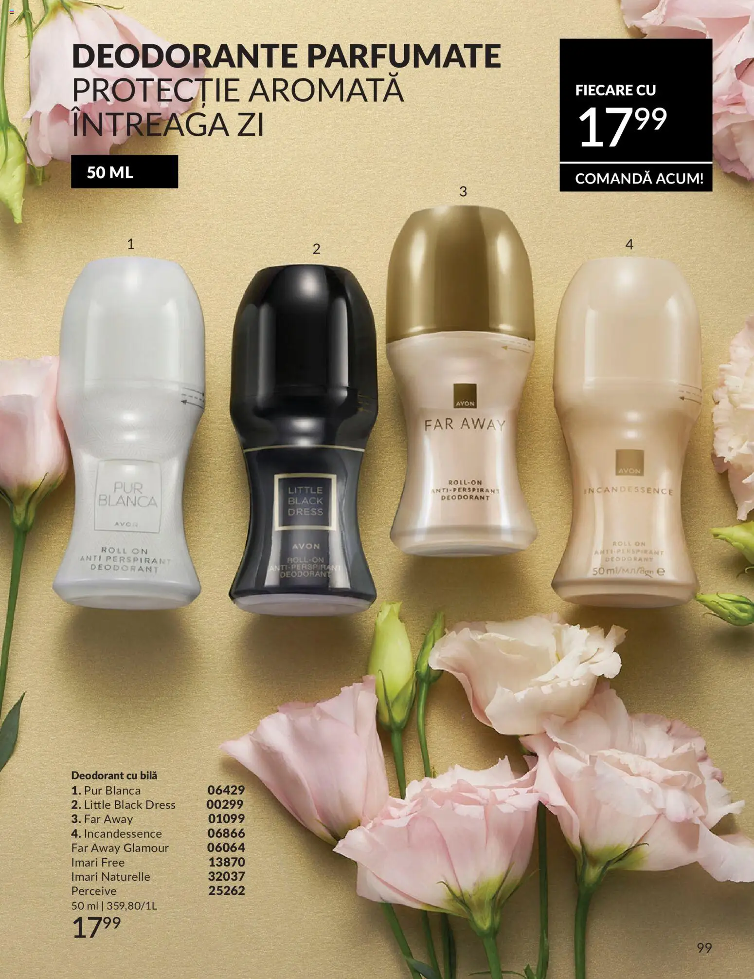 Catalog Avon 1 - 29 Iunie 2026 | Pagina 101 | Produse: Deodorant, Antiperspirant