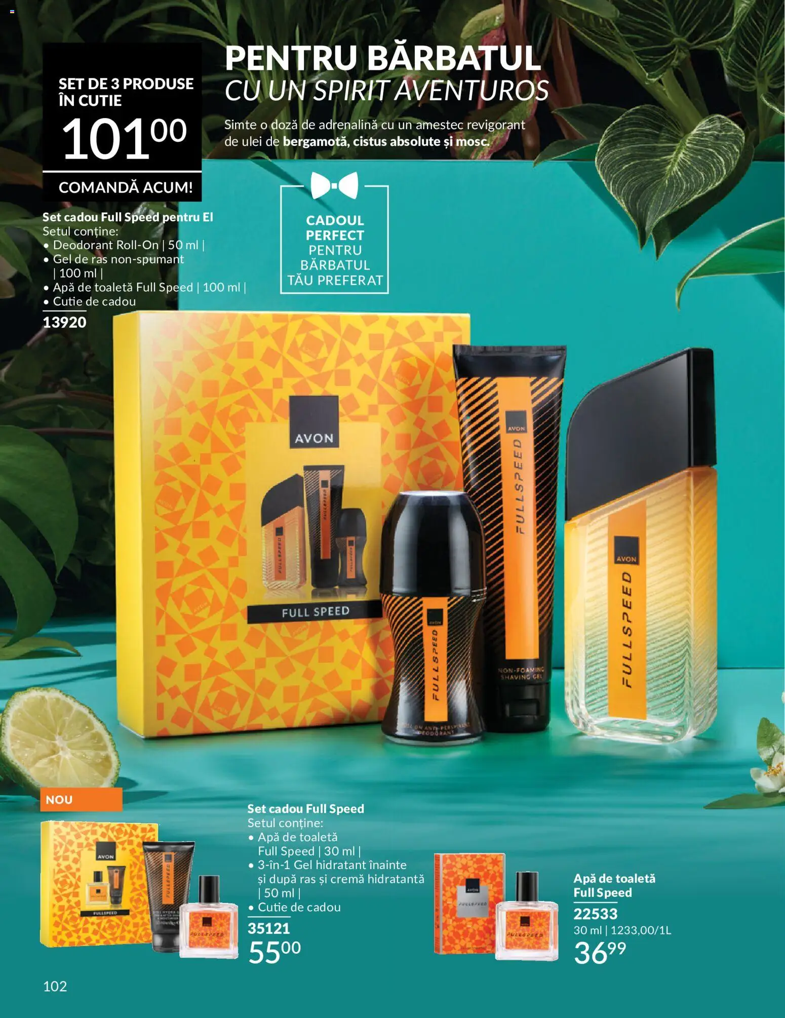 Catalog Avon 1 - 29 Iunie 2026 | Pagina 104 | Produse: Gel de ras, Cremă, Deodorant, Apă