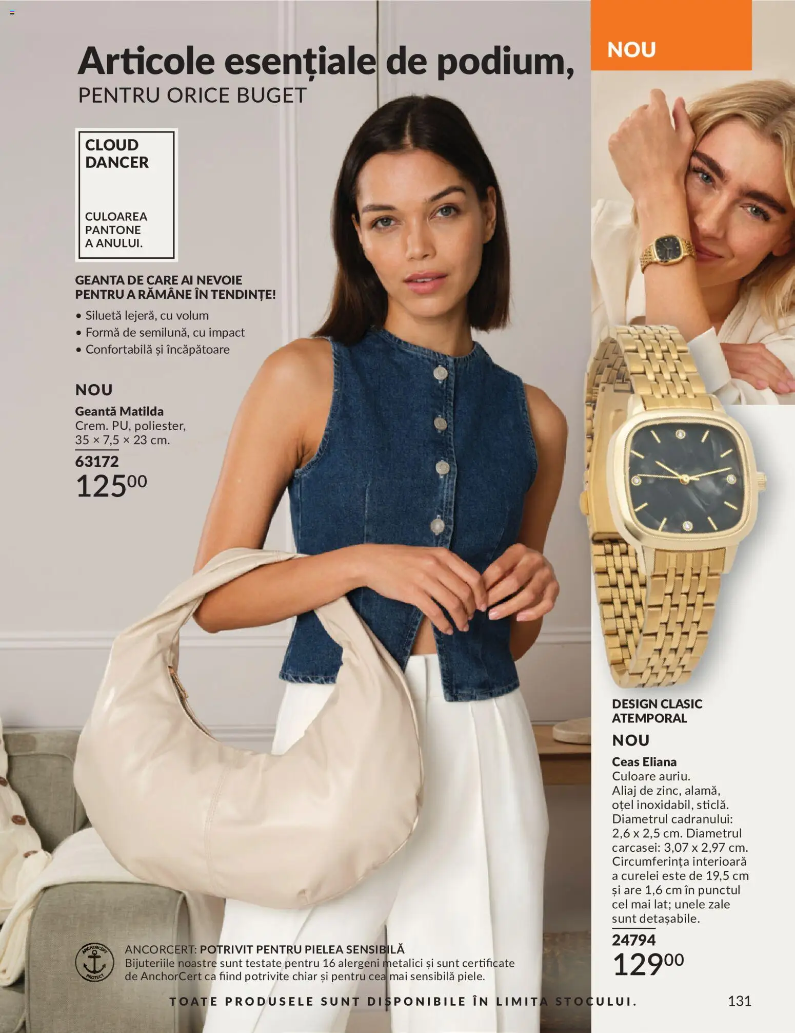 Catalog Avon 1 - 29 Iunie 2026 | Pagina 133 | Produse: Ceas, Geantă, Peluş Köpek Yatağı