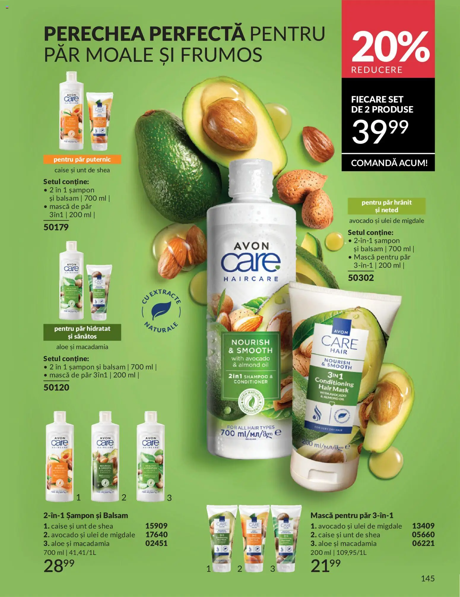 Catalog Avon 1 - 29 Iunie 2026 | Pagina 147 | Produse: Migdale, Șampon, Balsam, Mască de păr
