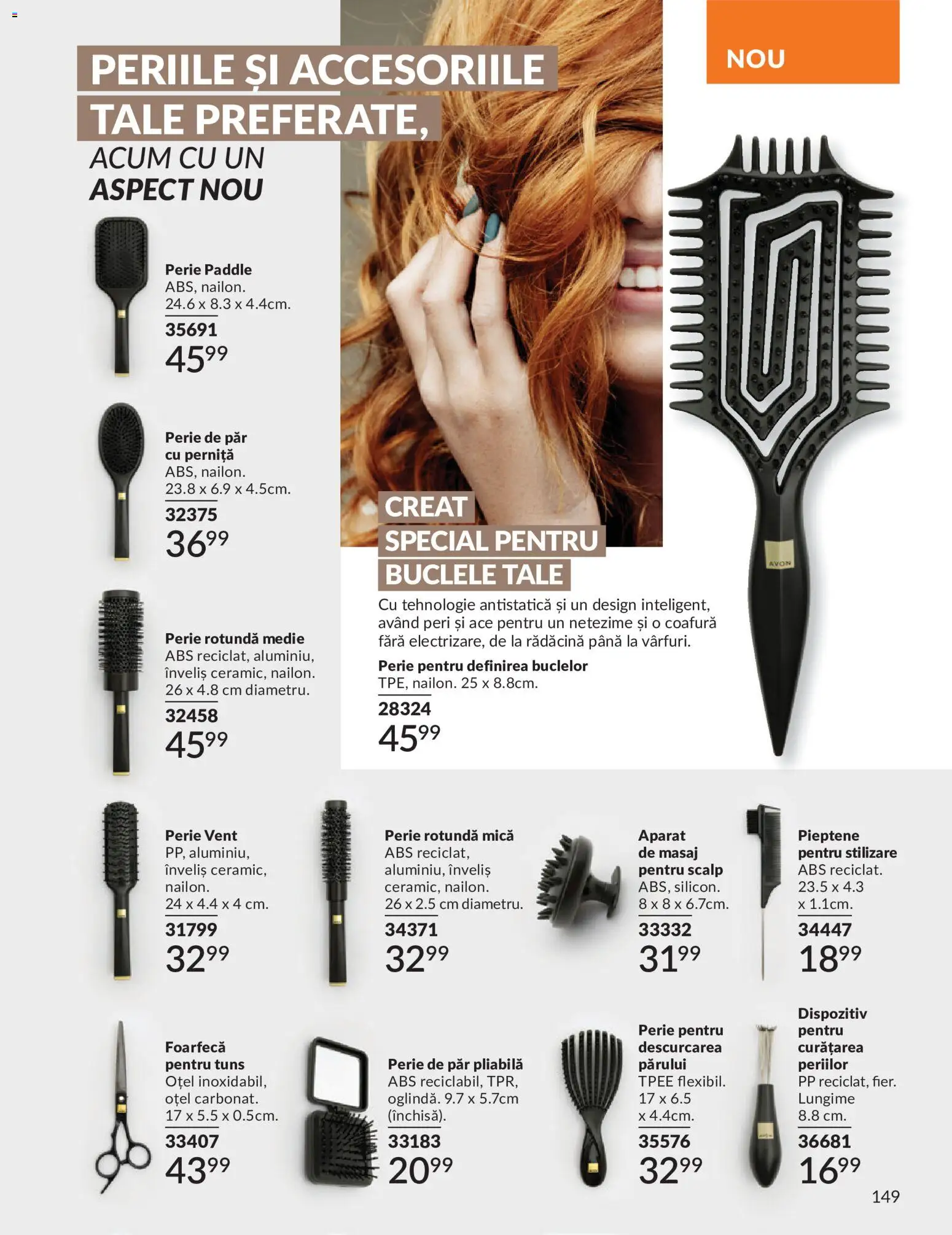 Catalog Avon 1 - 29 Iunie 2026 | Pagina 151 | Produse: Perie de păr, Pieptene, Perie