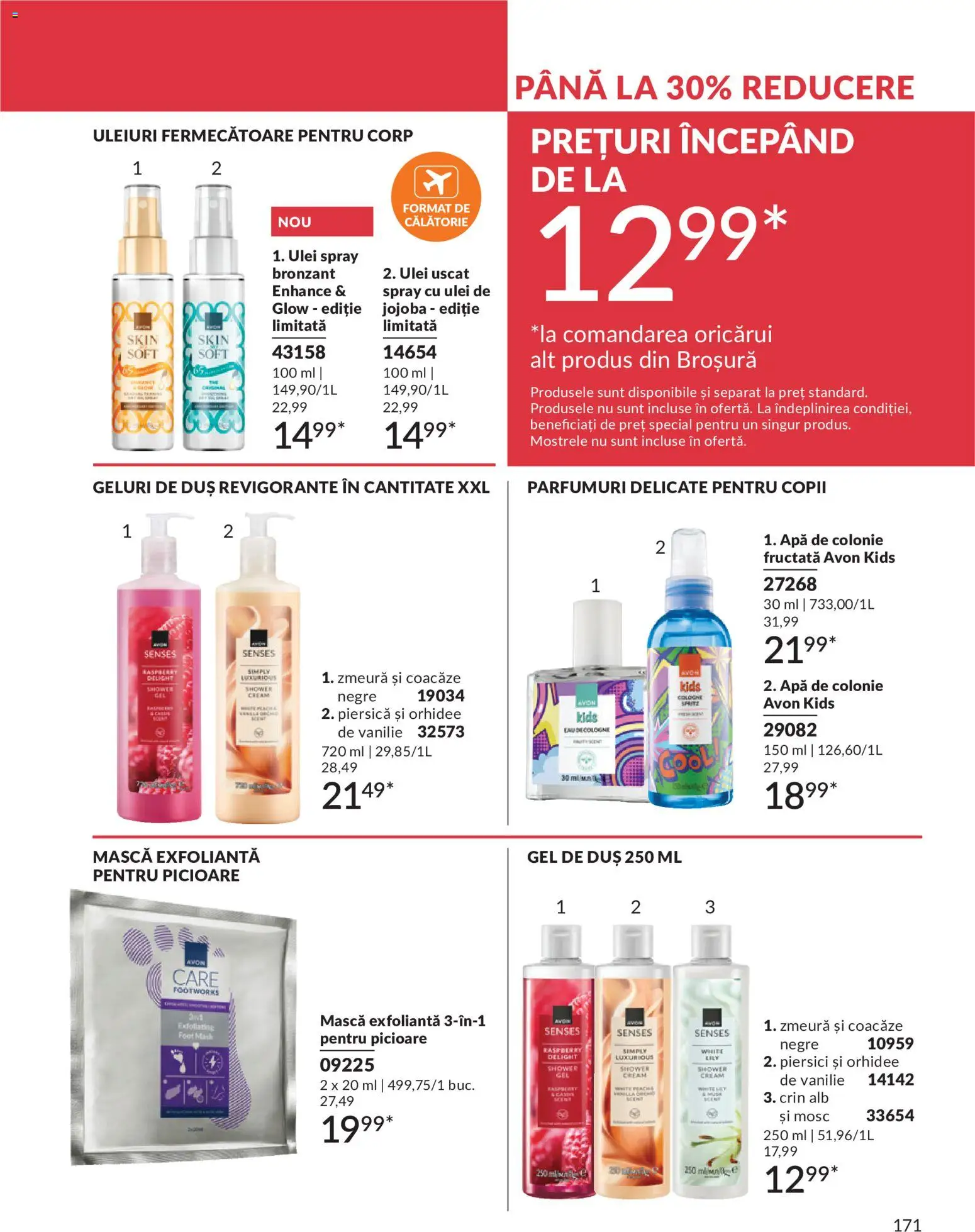Catalog Avon 1 - 29 Iunie 2026 | Pagina 173 | Produse: Zmeură, Orhidee, Duș, Ulei