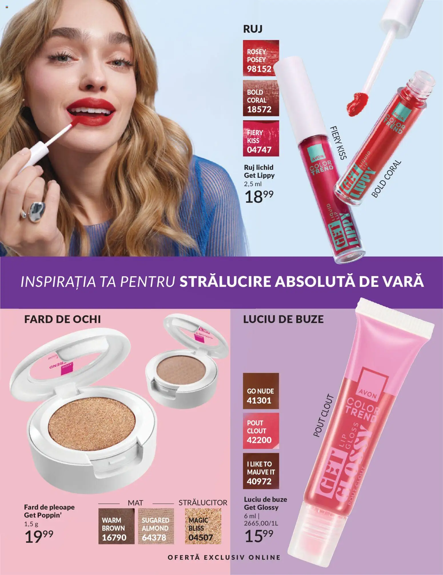 Catalog Avon 1 - 29 Iunie 2026 | Pagina 192 | Produse: Fard de pleoape, Ruj, Luciu de buze
