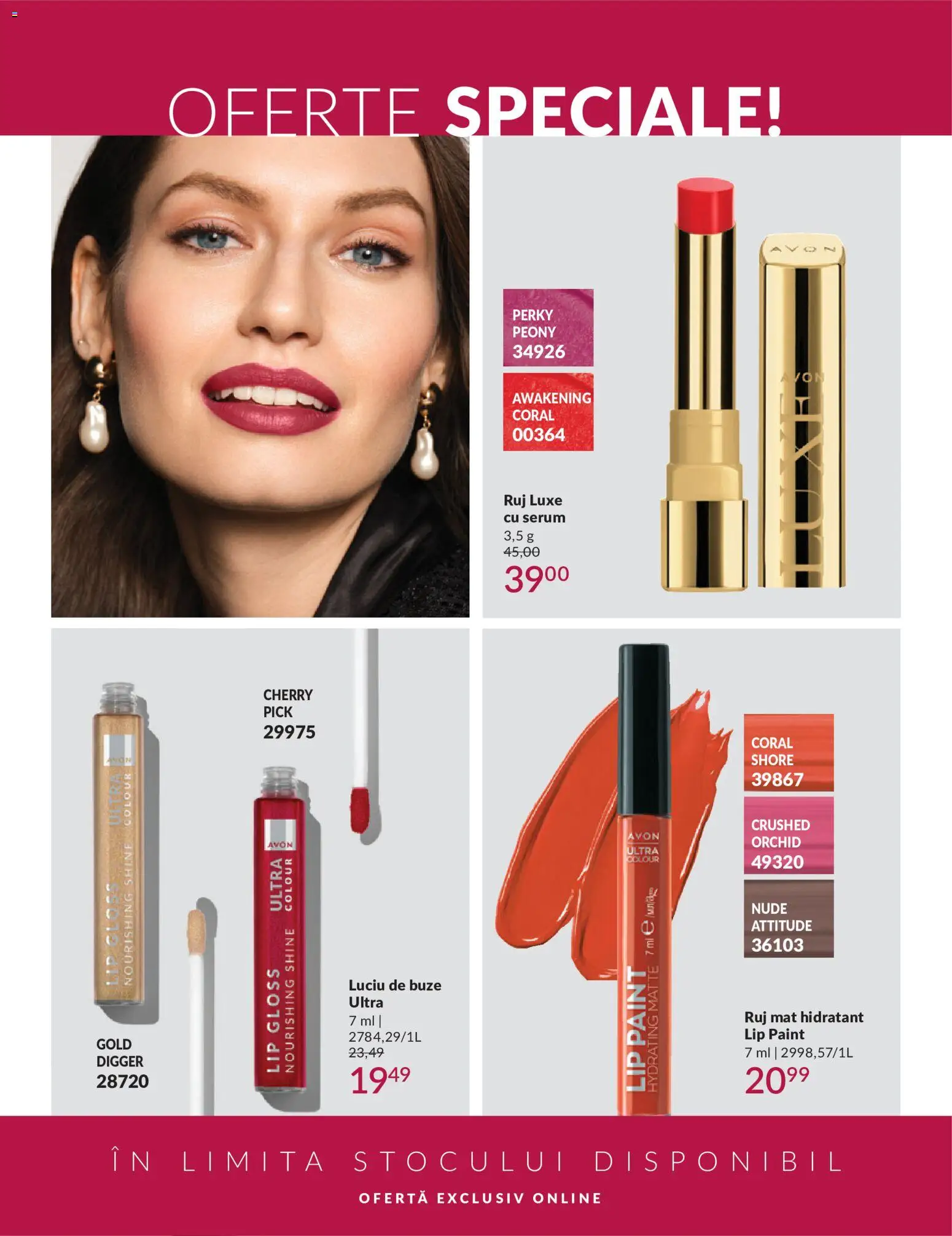 Catalog Avon 1 - 29 Iunie 2026 | Pagina 212 | Produse: Serum, Ruj, Luciu de buze