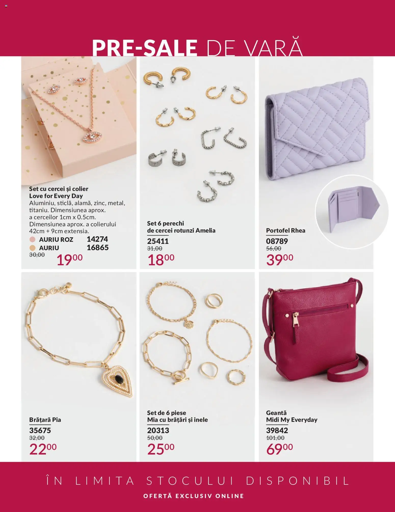 Catalog Avon 1 - 29 Iunie 2026 | Pagina 213 | Produse: Geantă, Cercei, Colier, Brățară