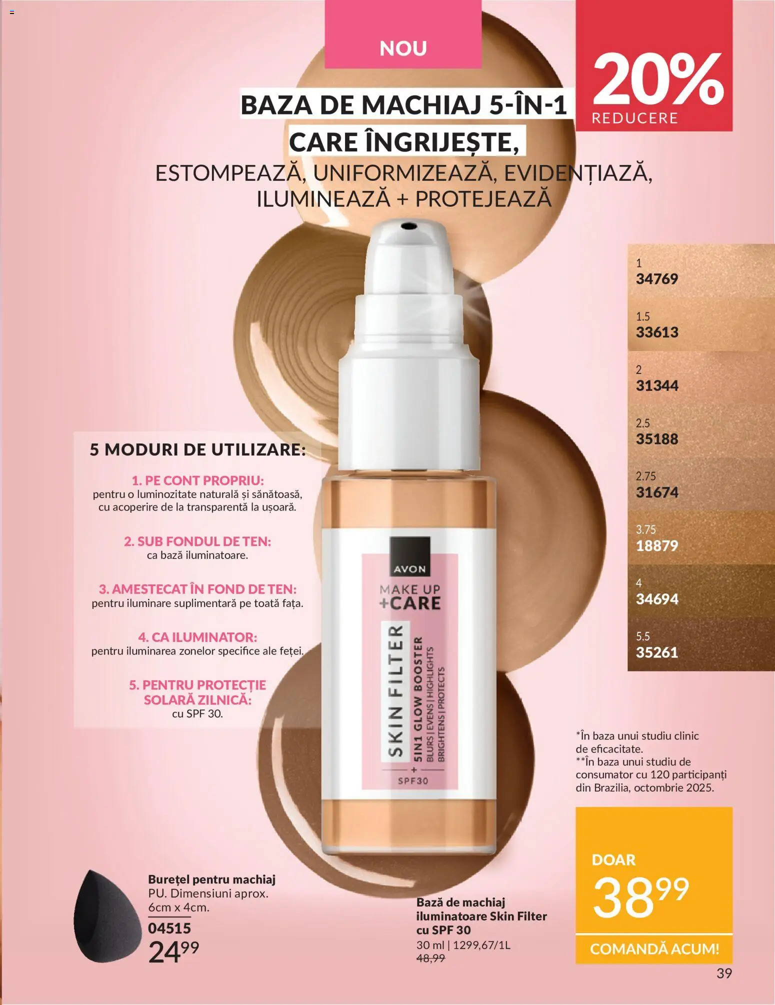 Catalog Avon 1 - 29 Iunie 2026 | Pagina 41 | Produse: Fond de ten, Bază de machiaj, Machiaj, Protecție solară