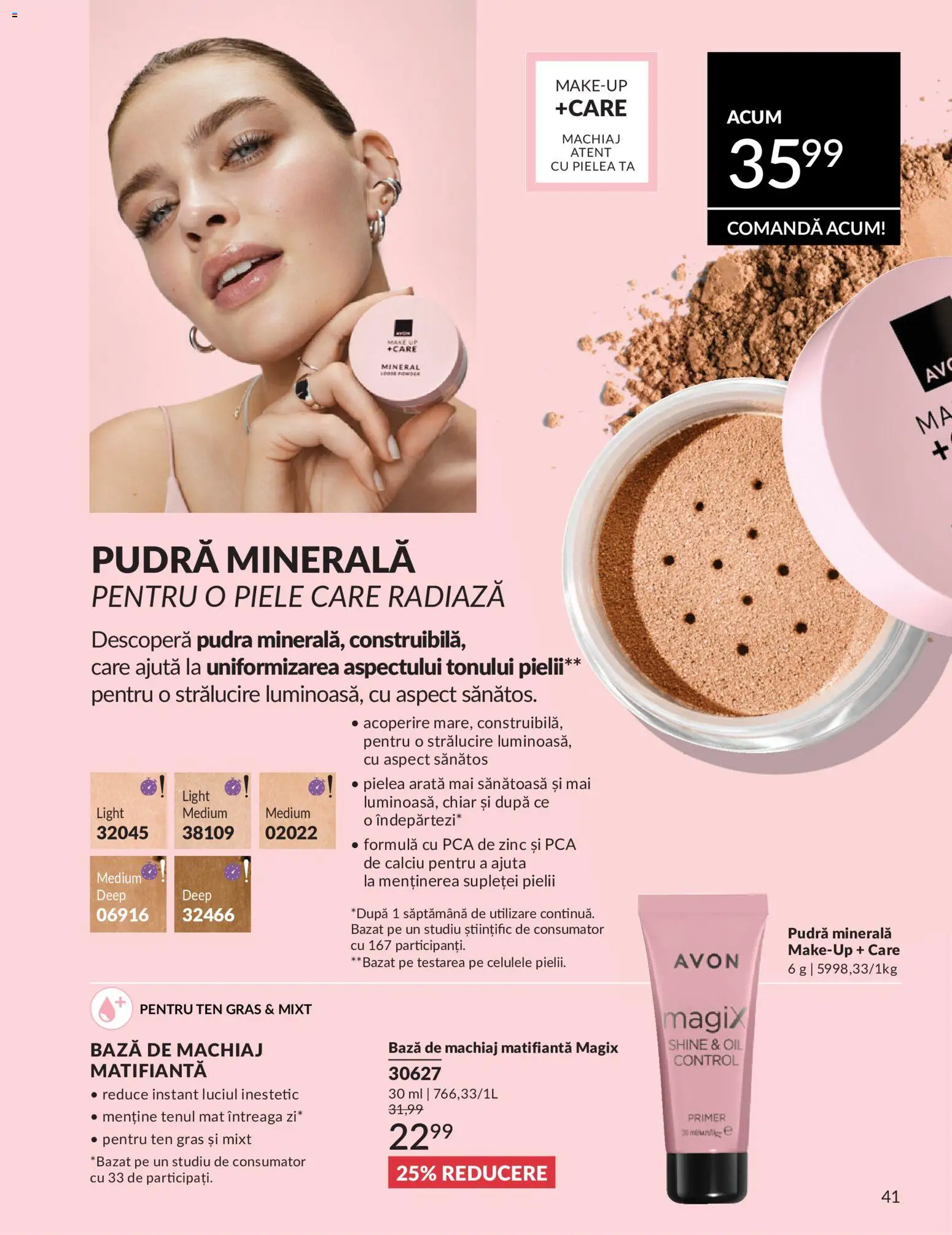 Catalog Avon 1 - 29 Iunie 2026 | Pagina 43 | Produse: Bază de machiaj, Machiaj, Pudră