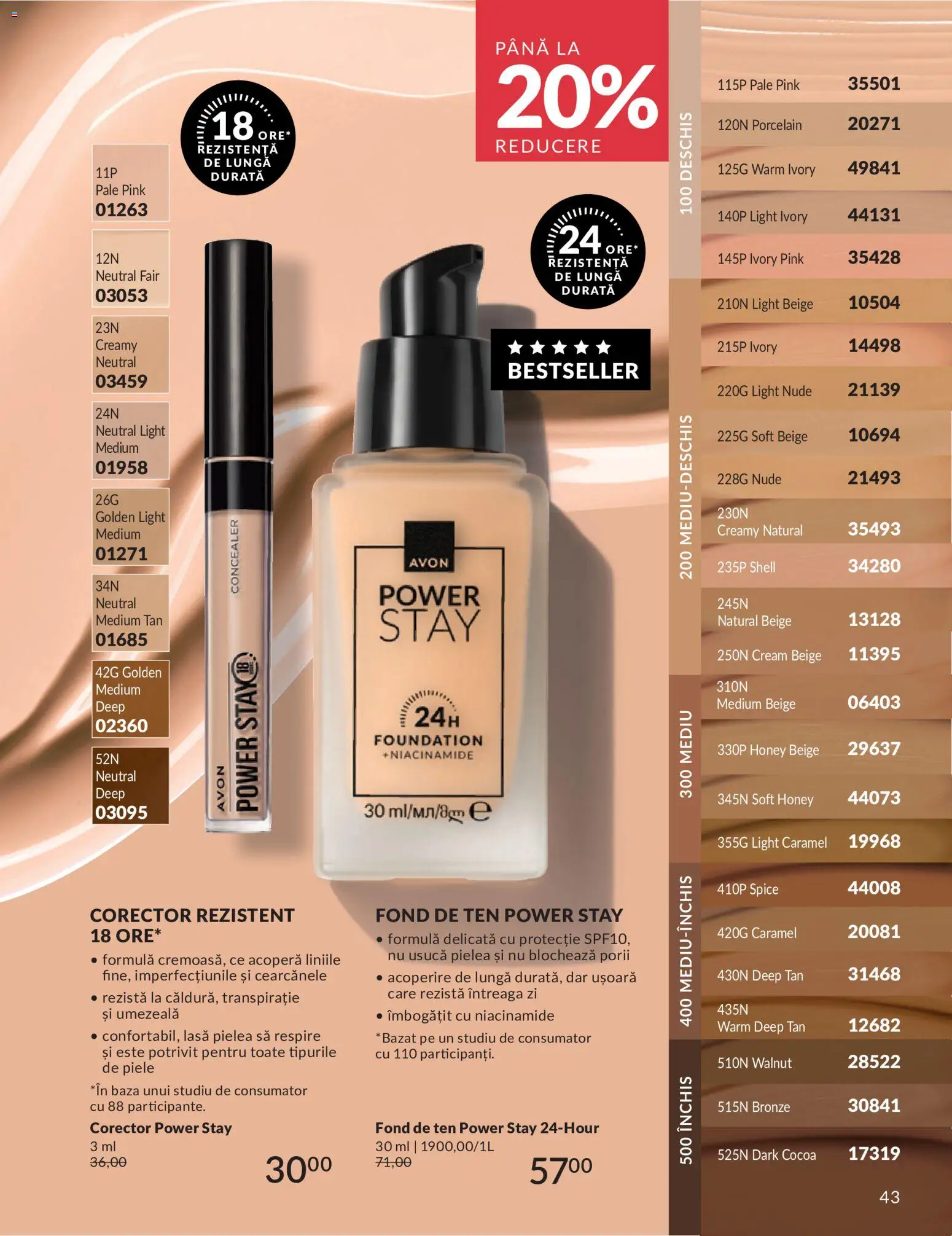 Catalog Avon 1 - 29 Iunie 2026 | Pagina 45 | Produse: Fond de ten, Concealer