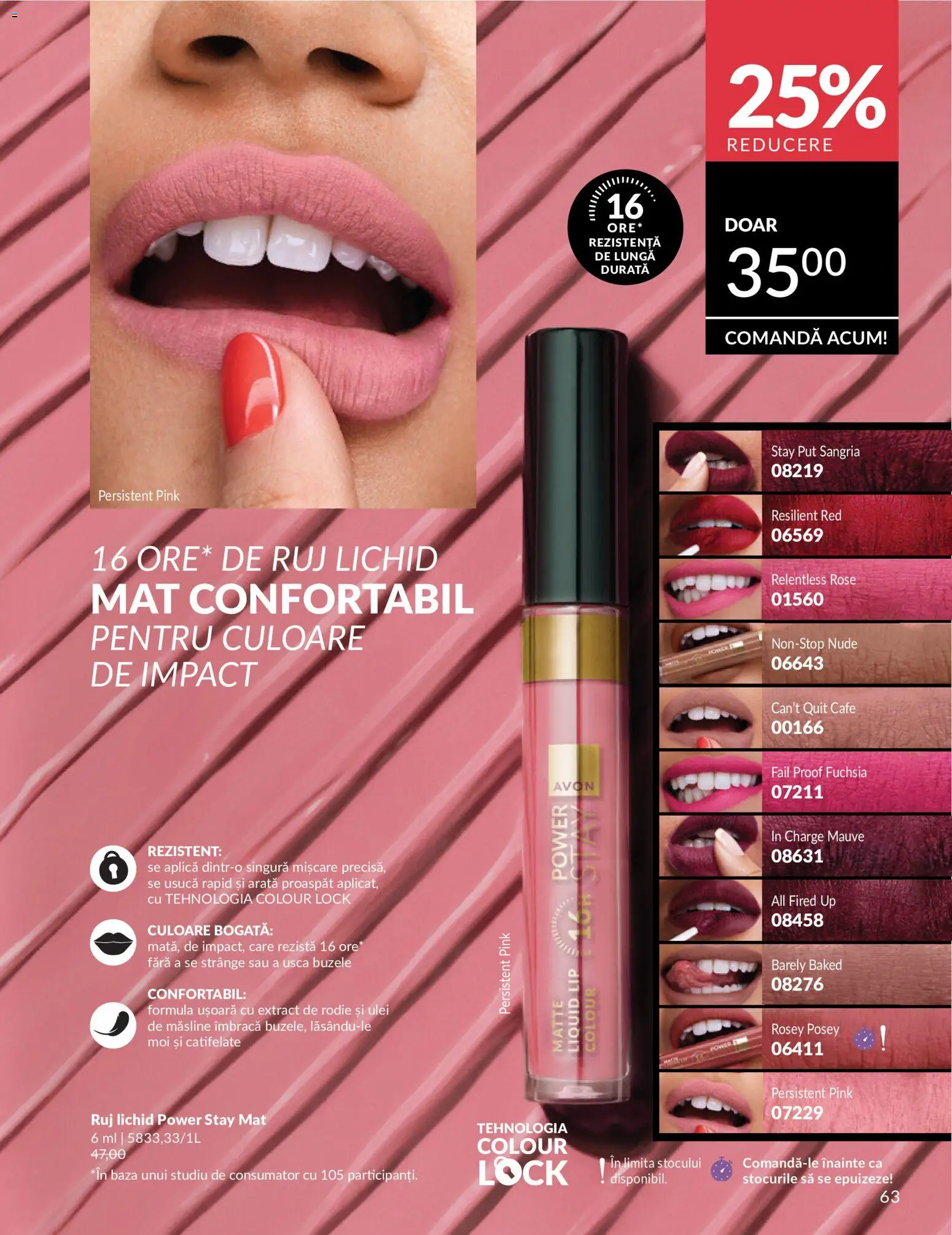 Catalog Avon 1 - 29 Iunie 2026 | Pagina 65 | Produse: Măsline, Ruj, Peluş Köpek Yatağı, Ulei