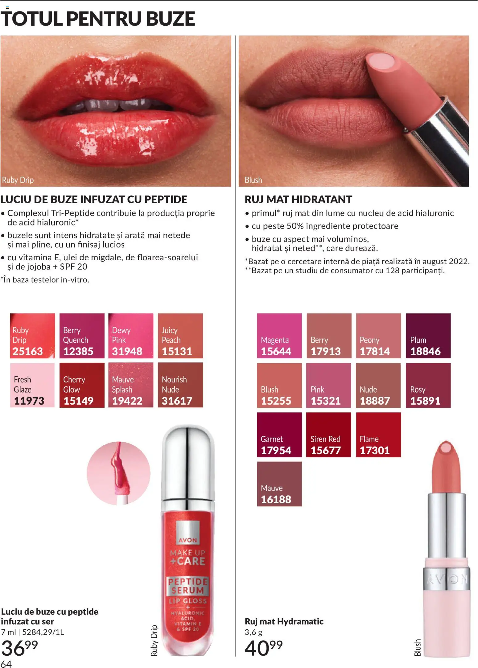 Catalog Avon 1 - 29 Iunie 2026 | Pagina 66 | Produse: Blush, Ruj, Luciu de buze, Pește