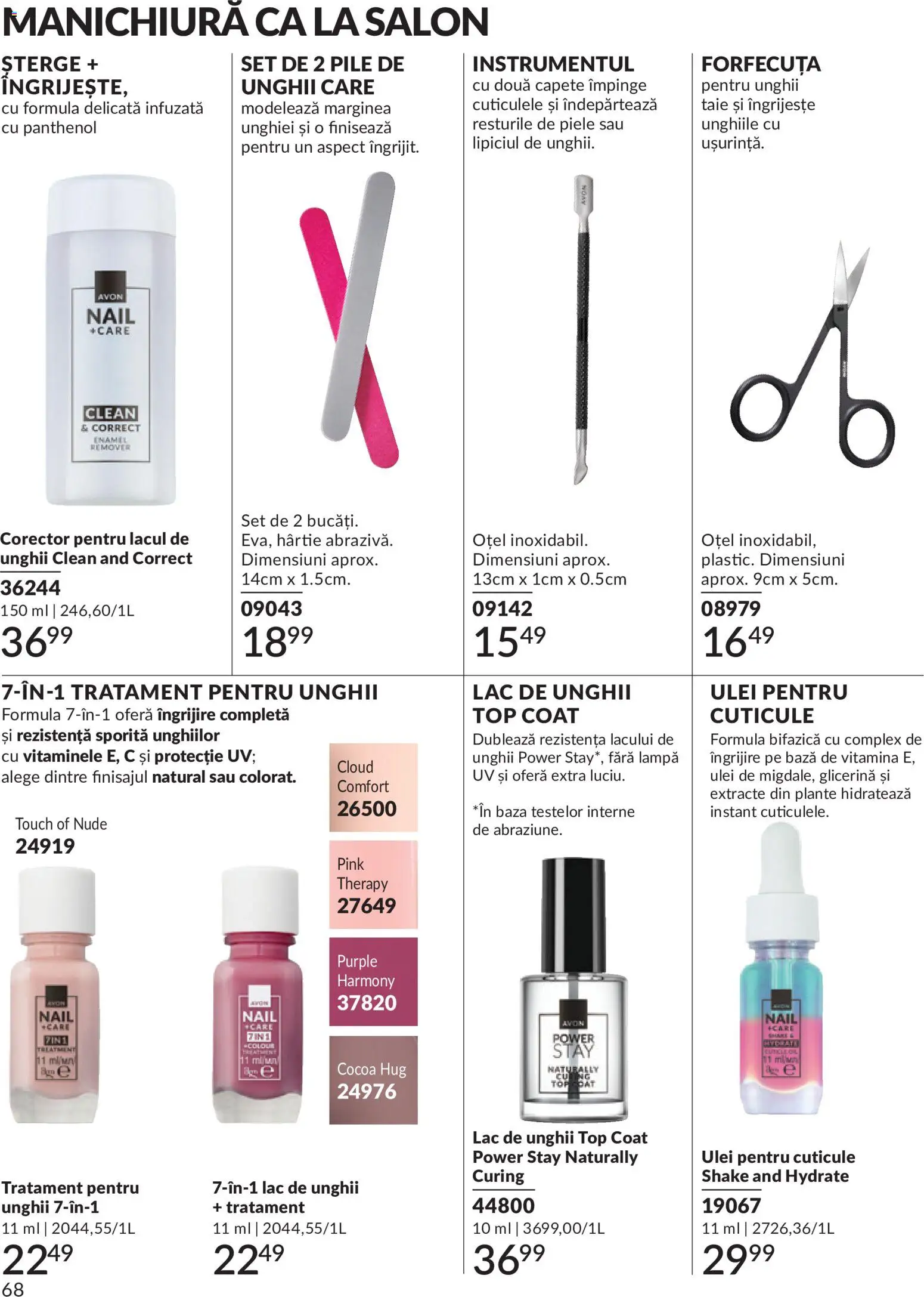 Catalog Avon 1 - 29 Iunie 2026 | Pagina 70 | Produse: Top coat, Lampă, Lac de unghii, Ulei
