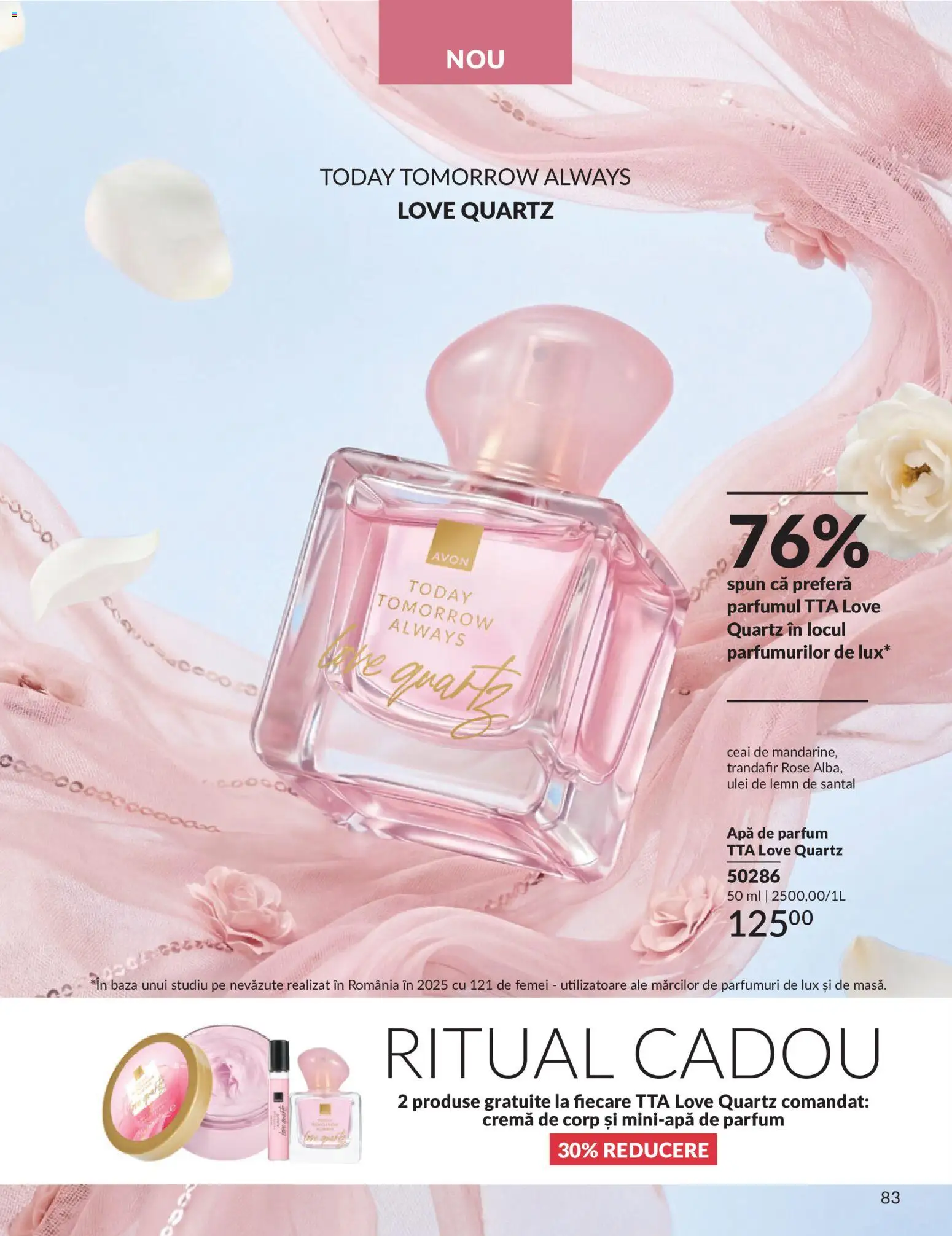 Catalog Avon 1 - 29 Iunie 2026 | Pagina 85 | Produse: Apă de parfum, Trandafir, Cremă, Cremă de corp