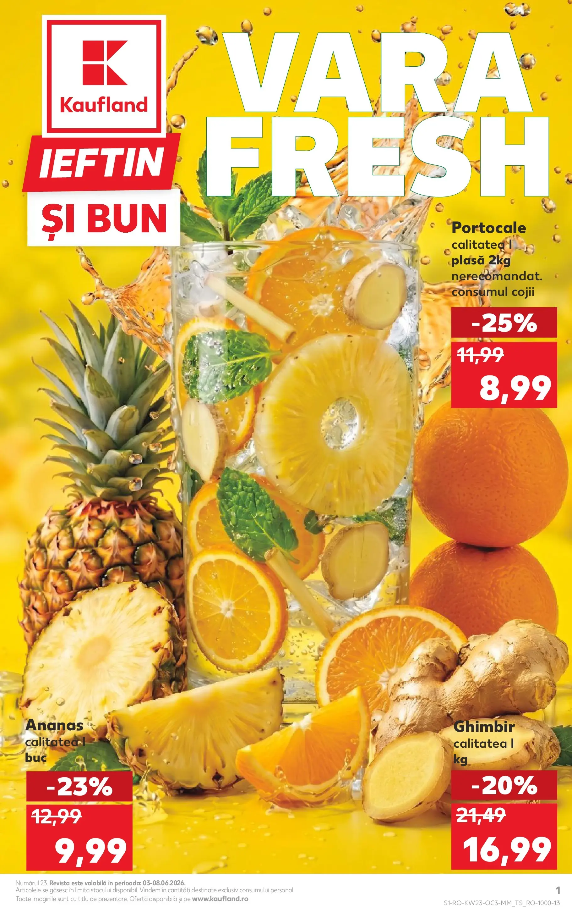 Catalog Kaufland 3 - 8 Iunie 2026 | Pagina 1 | Produse: Portocale, Ananas