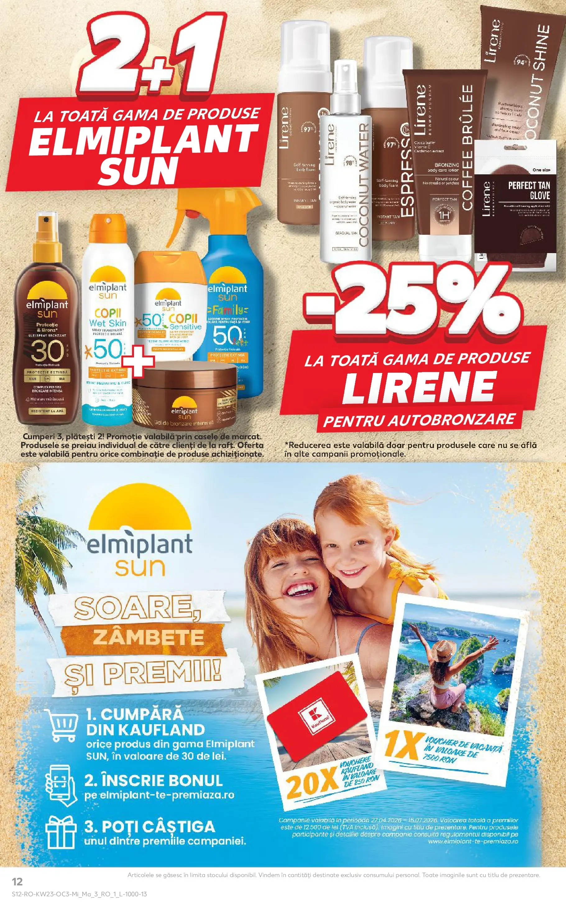 Catalog Kaufland 3 - 8 Iunie 2026 | Pagina 12 | Produse: Gel de bronzare, Body, Protecție solară, Apă