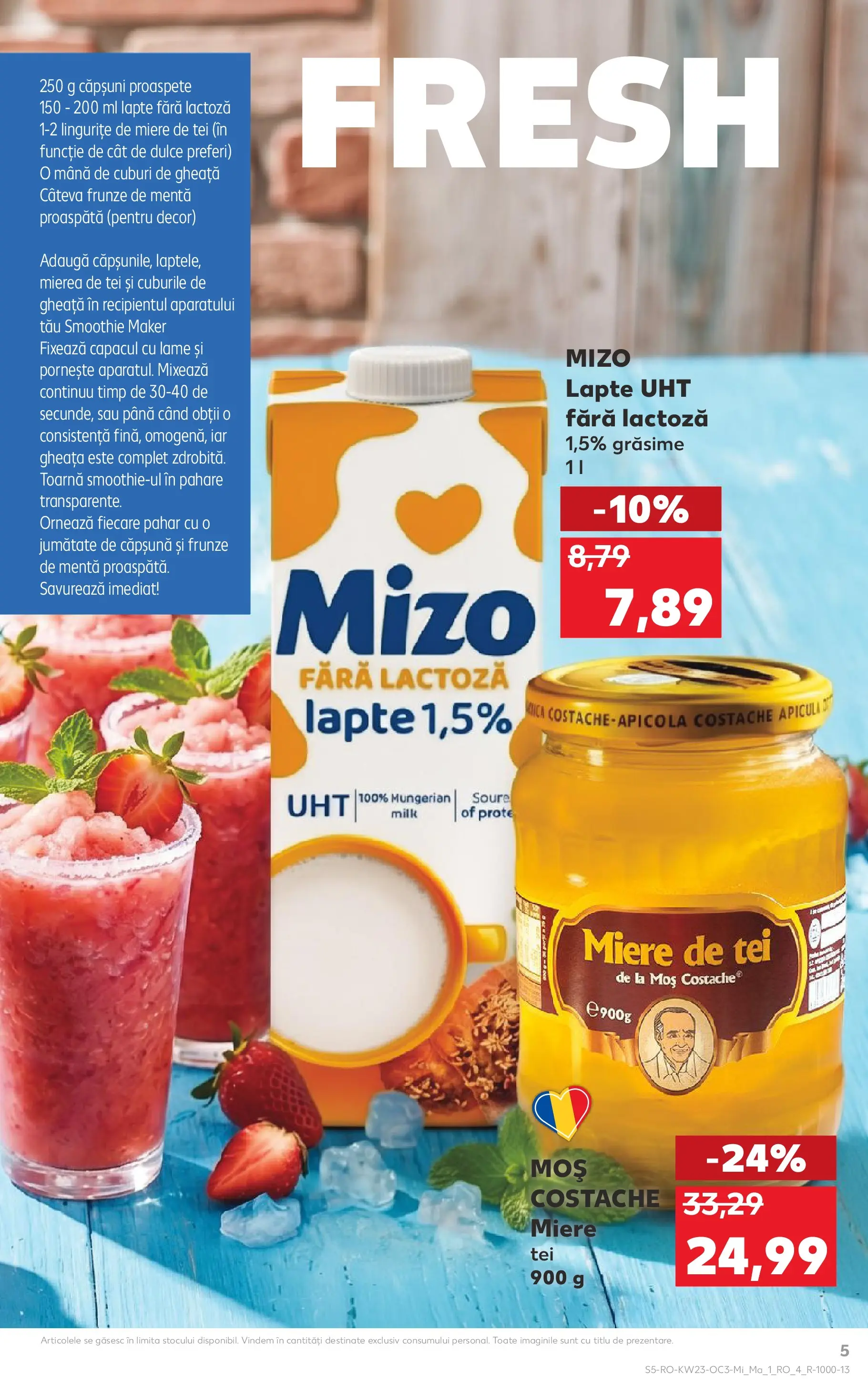 Catalog Kaufland 3 - 8 Iunie 2026 | Pagina 5 | Produse: Pahare, Lapte, Căpșuni, Smoothie