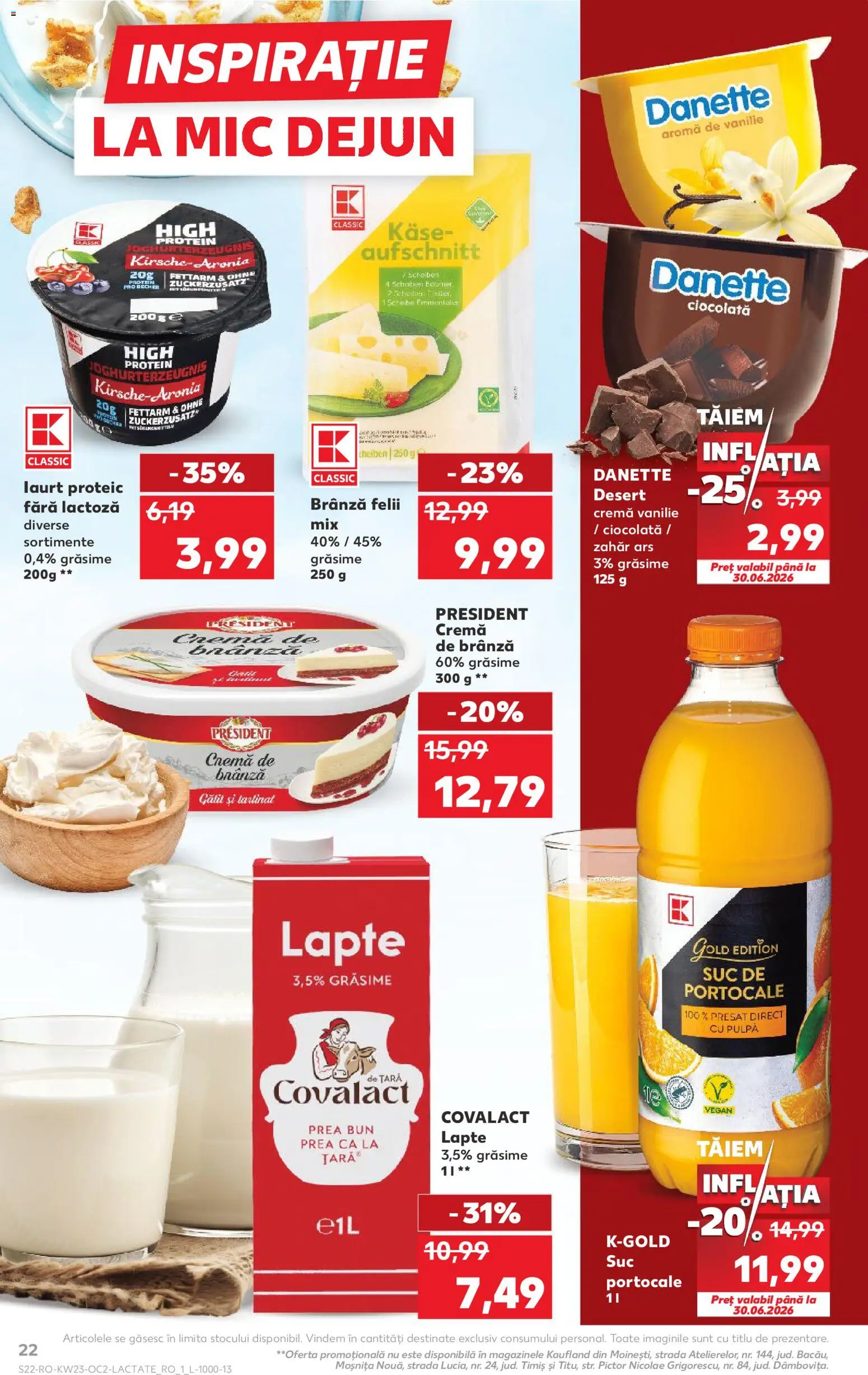 Catalog Kaufland 3 - 8 Iunie 2026 | Pagina 22 | Produse: Lapte, Cremă, Ciocolată, Suc