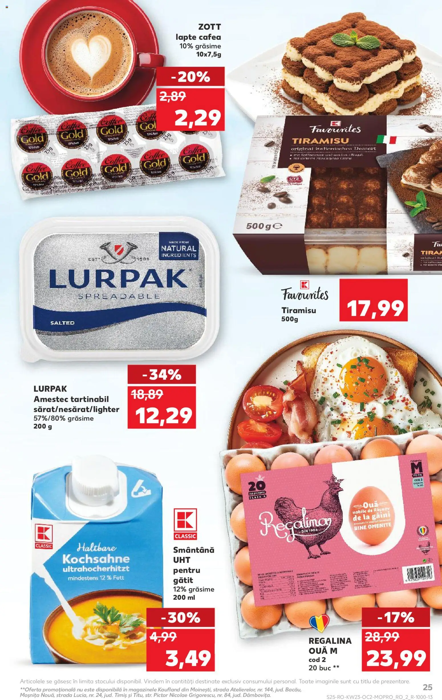 Catalog Kaufland 3 - 8 Iunie 2026 | Pagina 25 | Produse: Ouă, Tiramisu, Cafea, Smântână